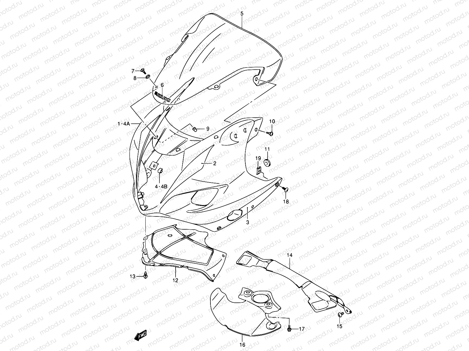 45A - COWLING BODY (MODEL K4)