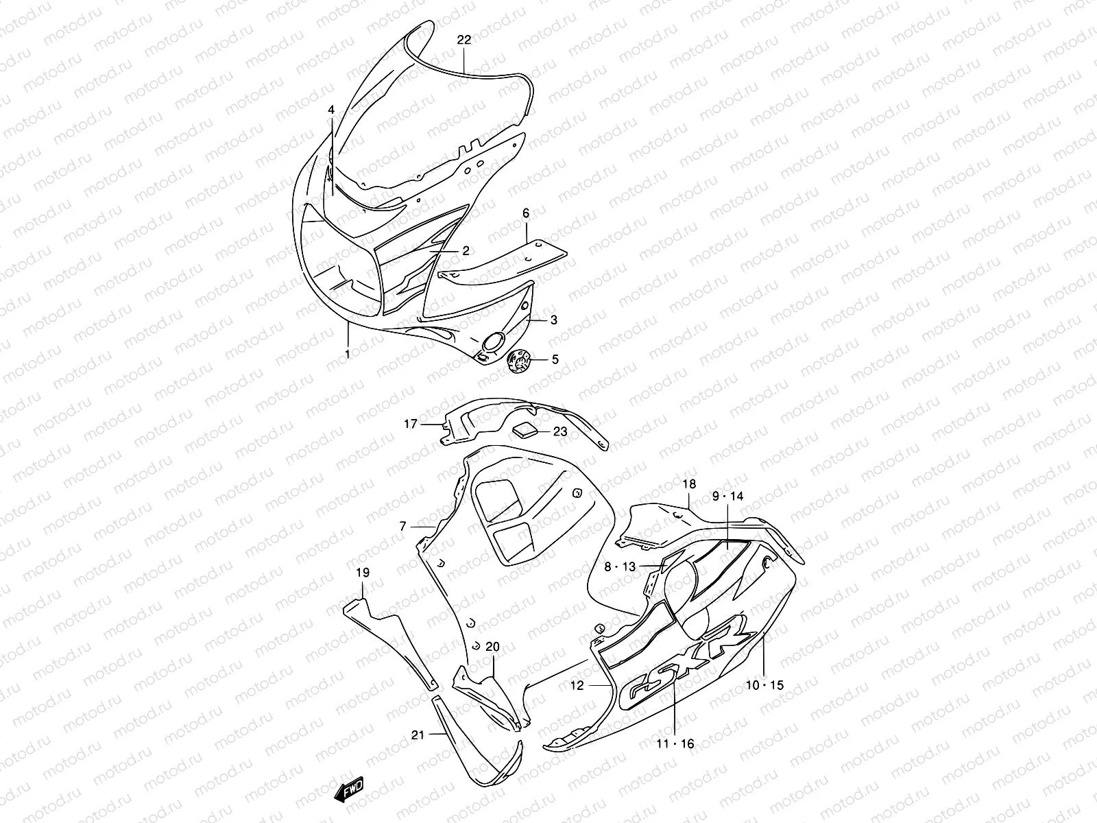 45A - COWLING BODY (MODEL T)