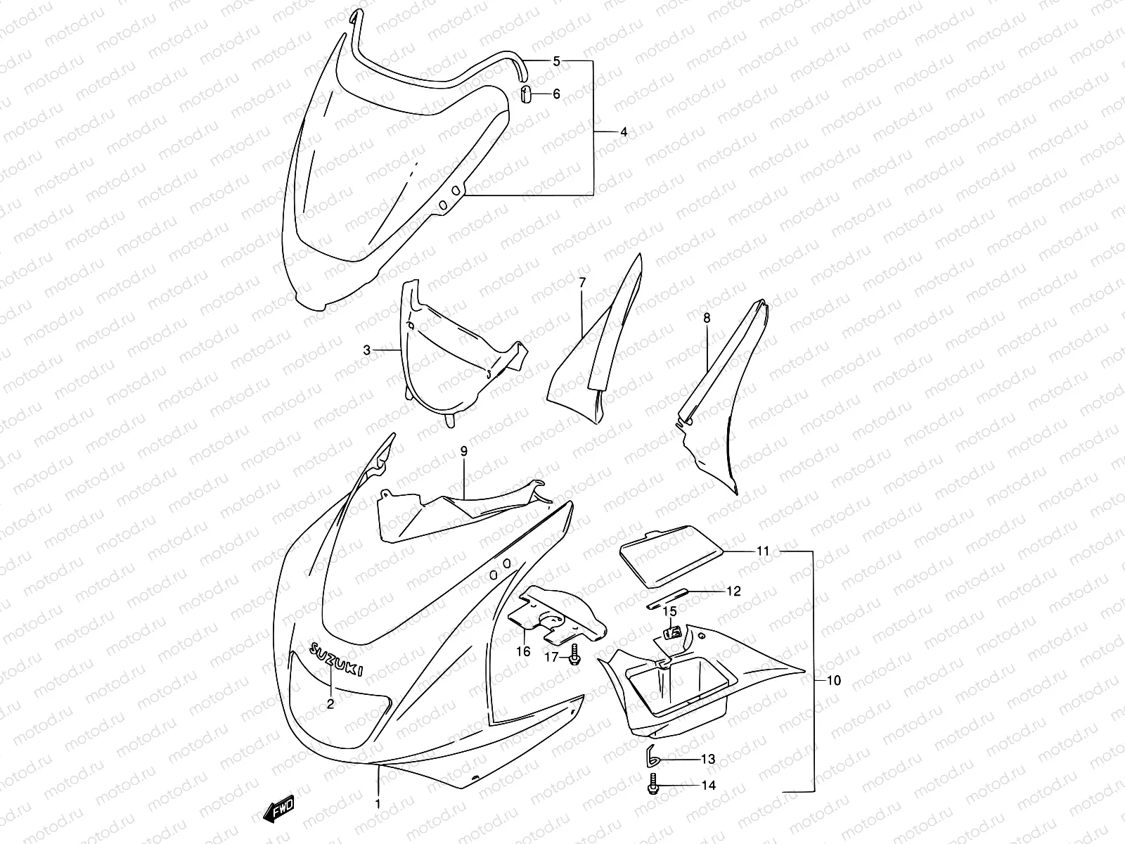 45A - COWLING BODY (MODEL V)