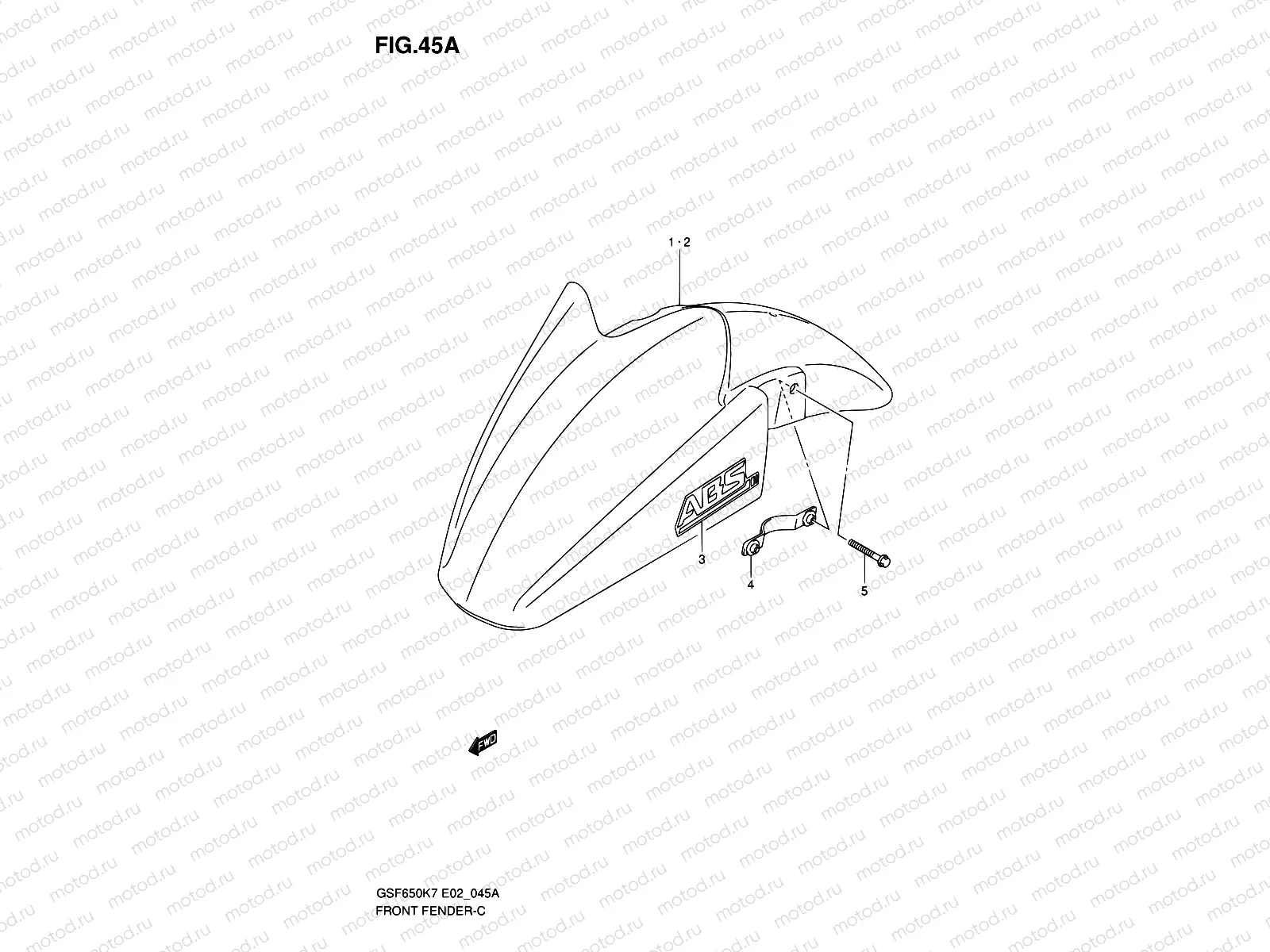 45A - FRONT FENDER (MODEL K8)
