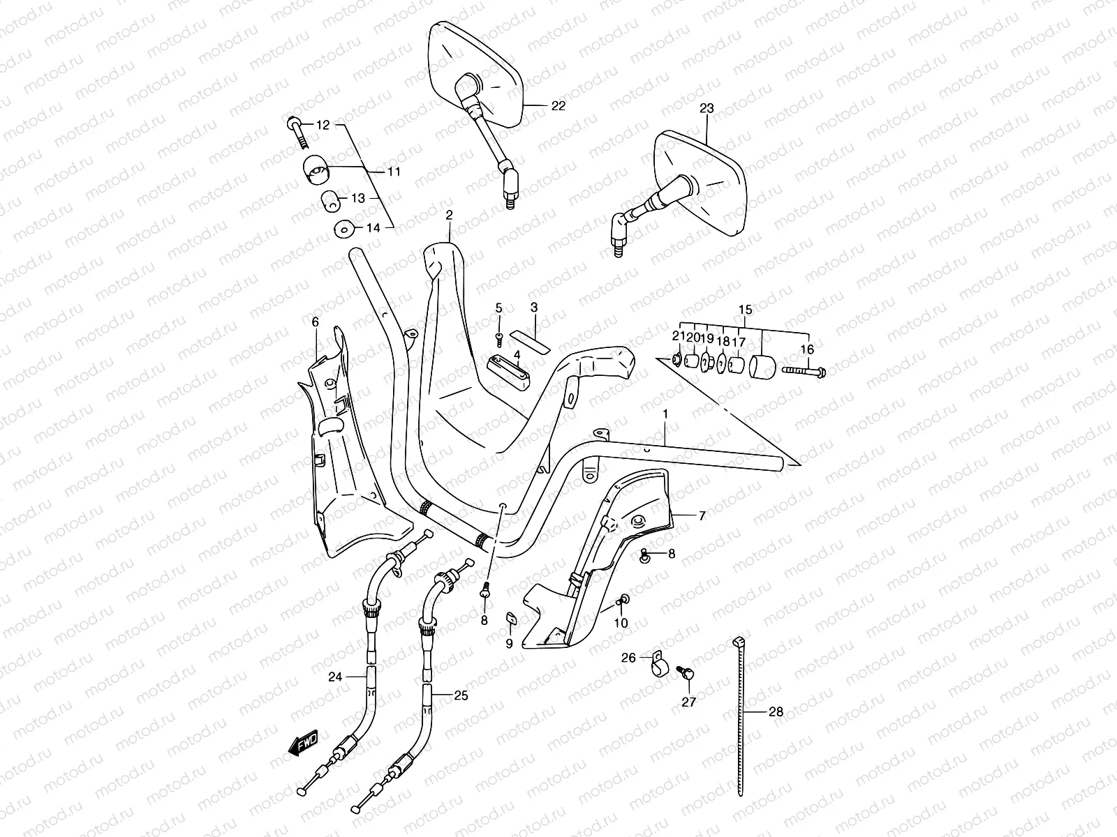 45A - HANDLE BAR (MODEL Y)