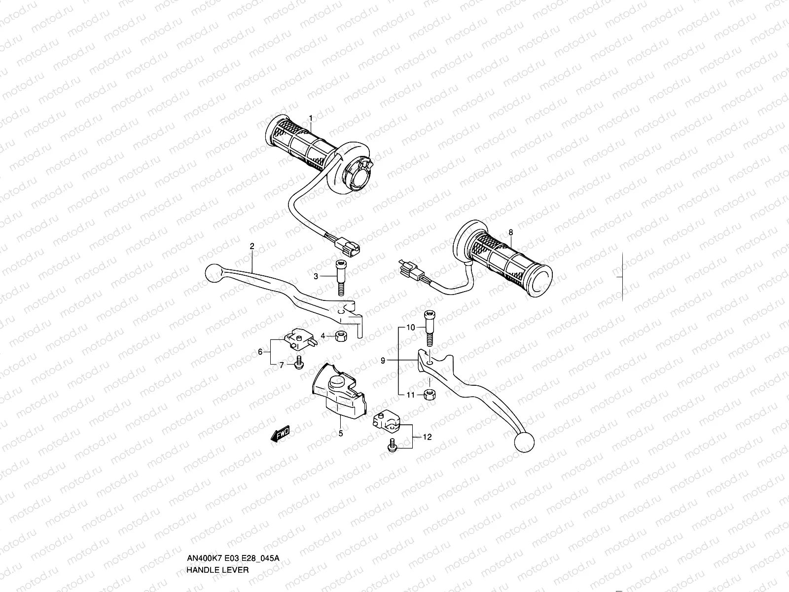 45A - HANDLE LEVER (AN400ZA)