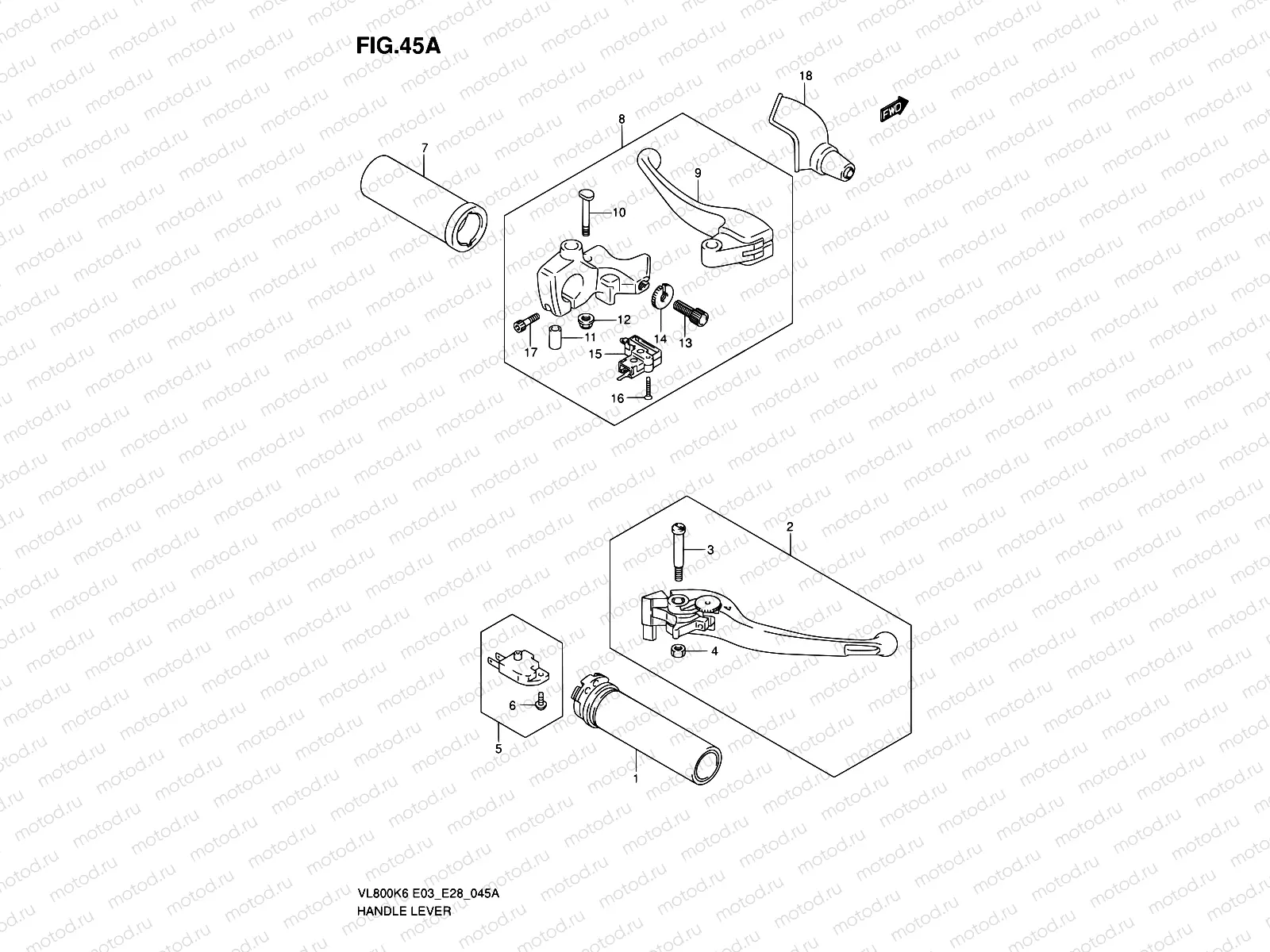 45A - HANDLE LEVER (MODEL K7/K8/K9/L0)