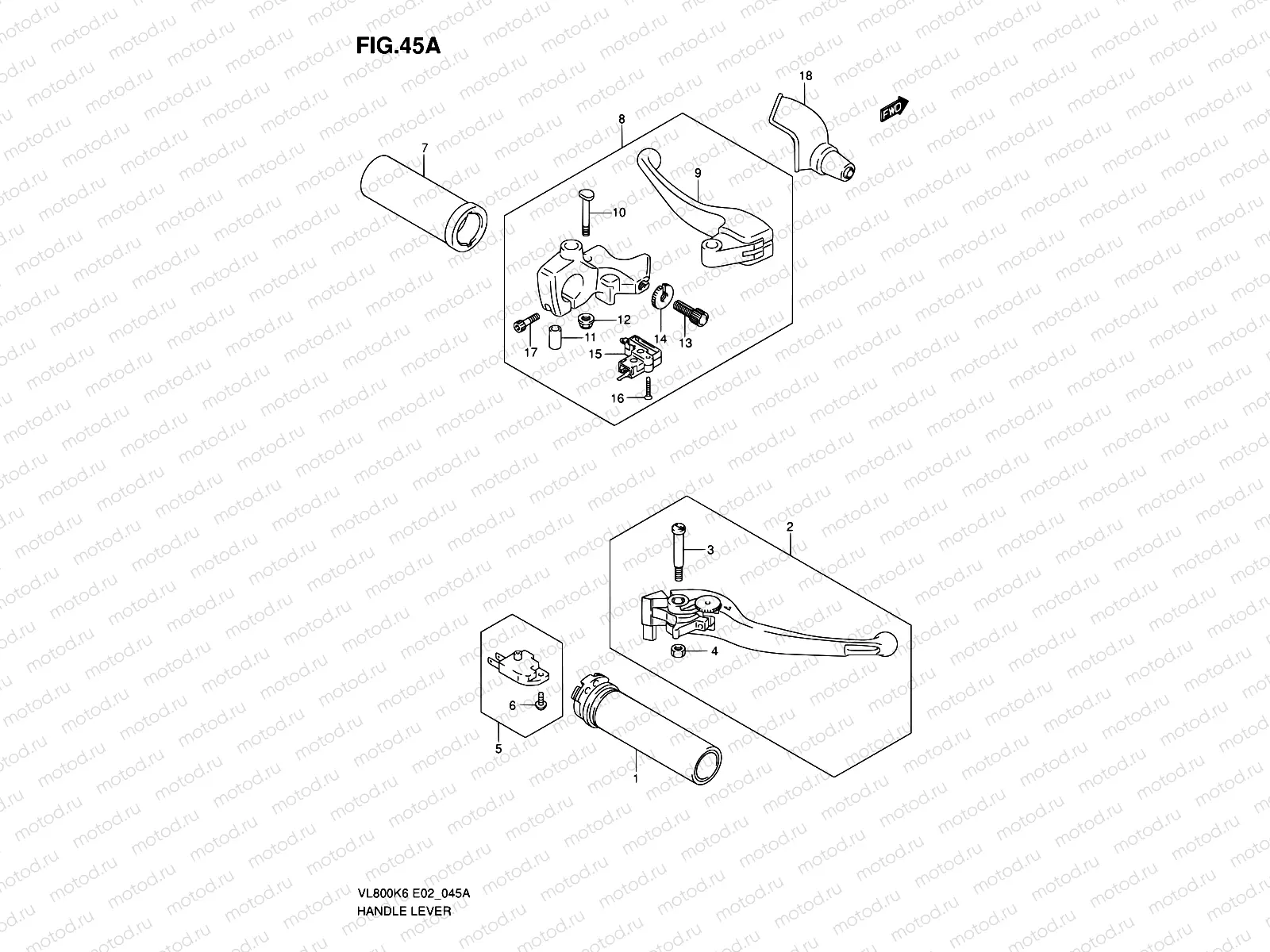 45A - HANDLE LEVER (MODEL K7/K8/K9/L0)