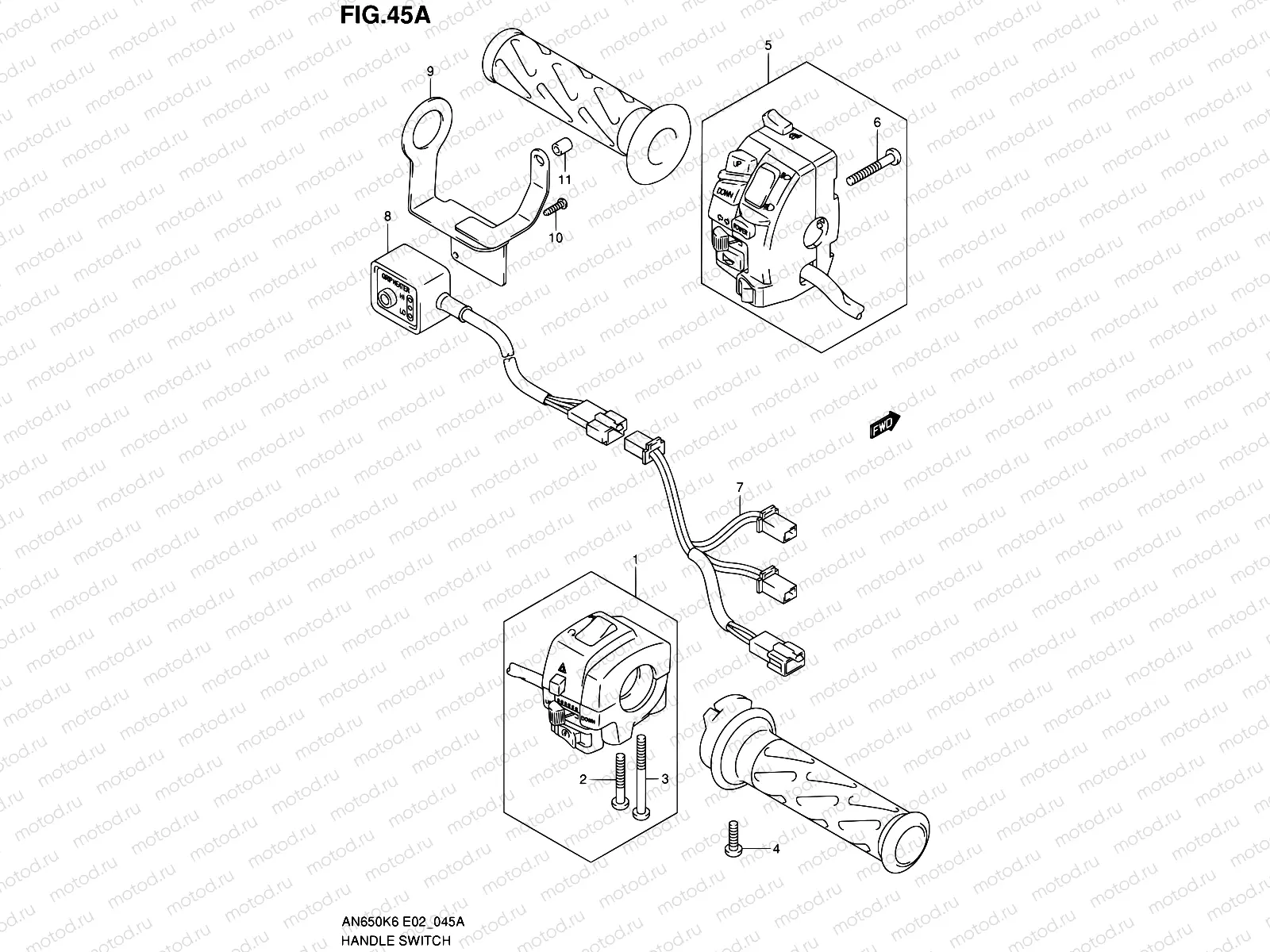 45A - HANDLE SWITCH (AN650AK9/AL0)