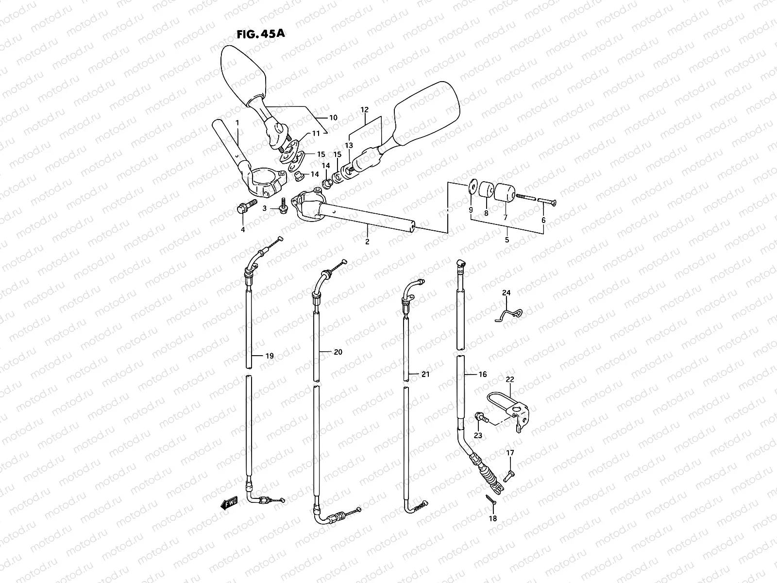 45A - HANDLEBAR (MODEL R/S)