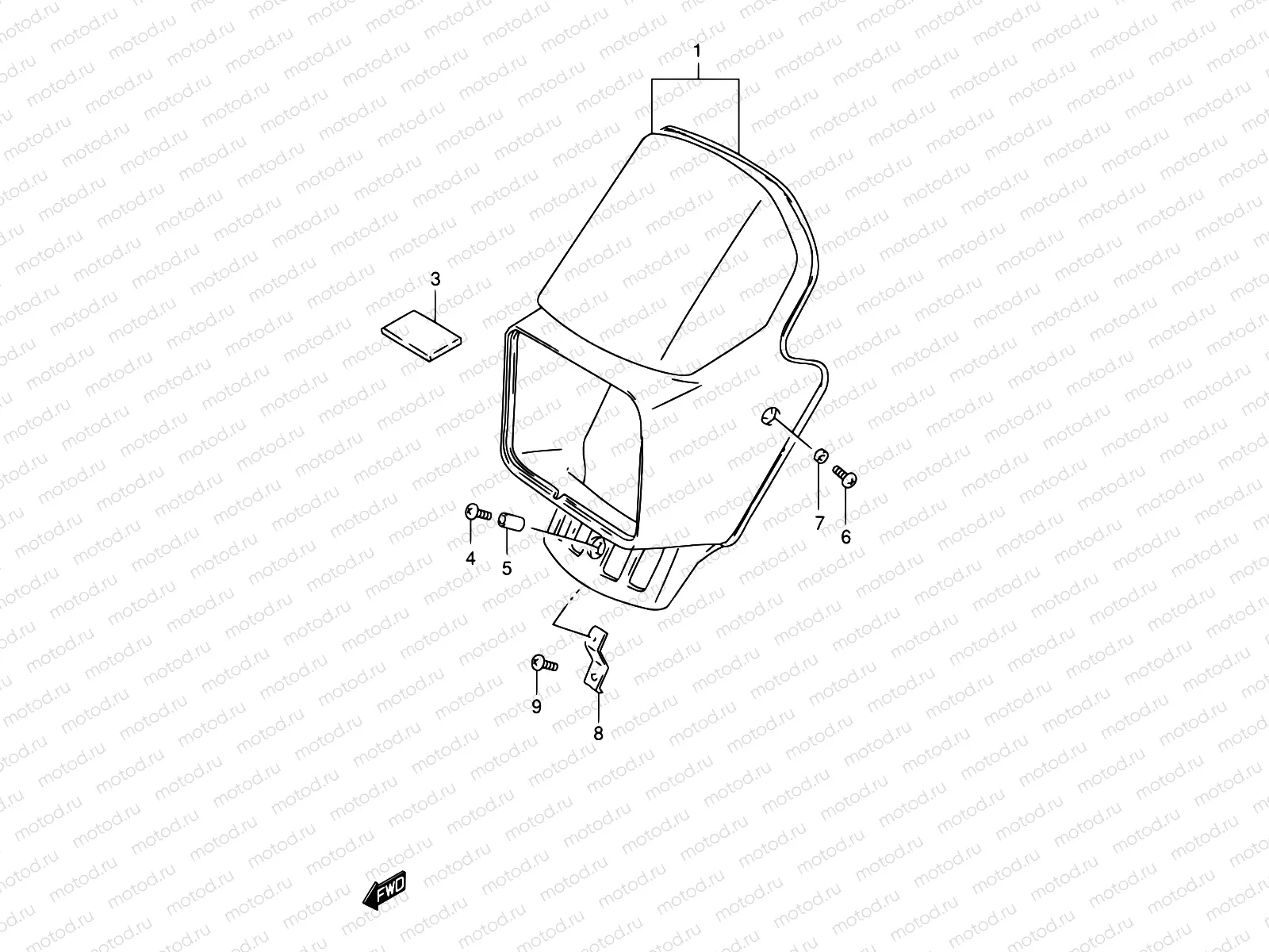 45A - HEADLAMP COVER (MODEL N P09)