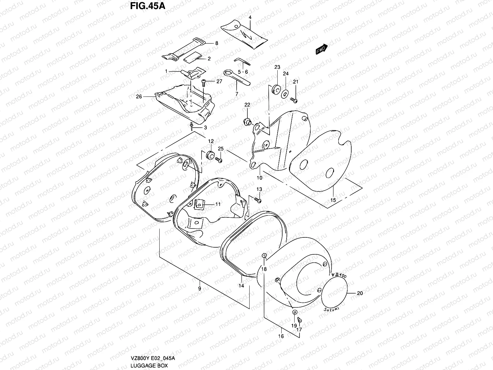 45A - RUGGAGE BOX (MODEL X/Y/K1/K2/K3)