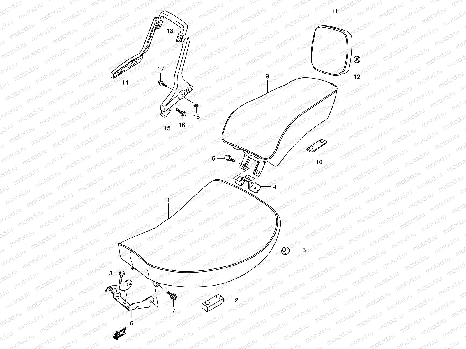 45A - SEAT (MODEL T/V)