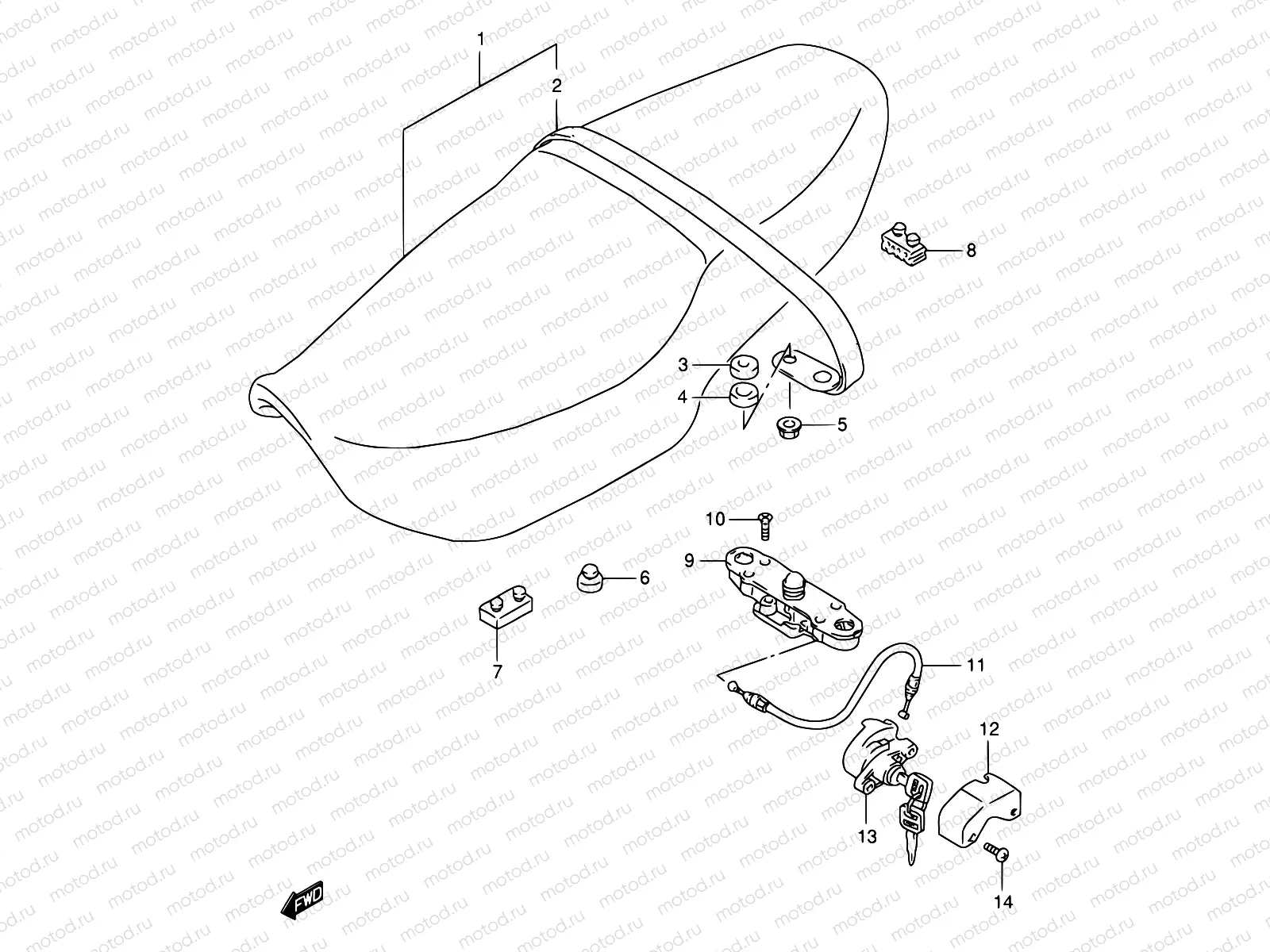 45A - SEAT (MODEL T/V/W/X)