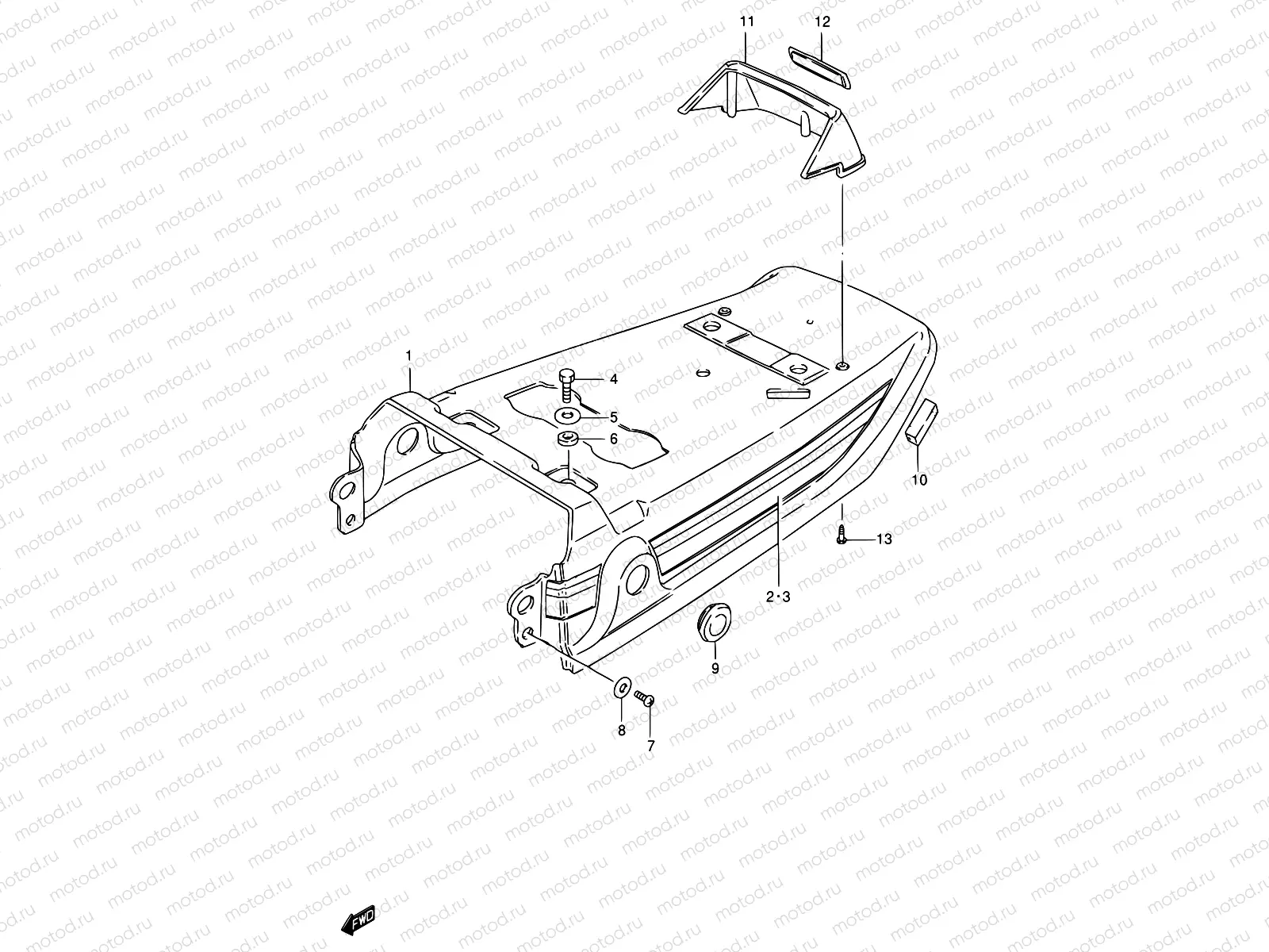45A - SEAT TAIL COVER (MODEL V/X/Y)