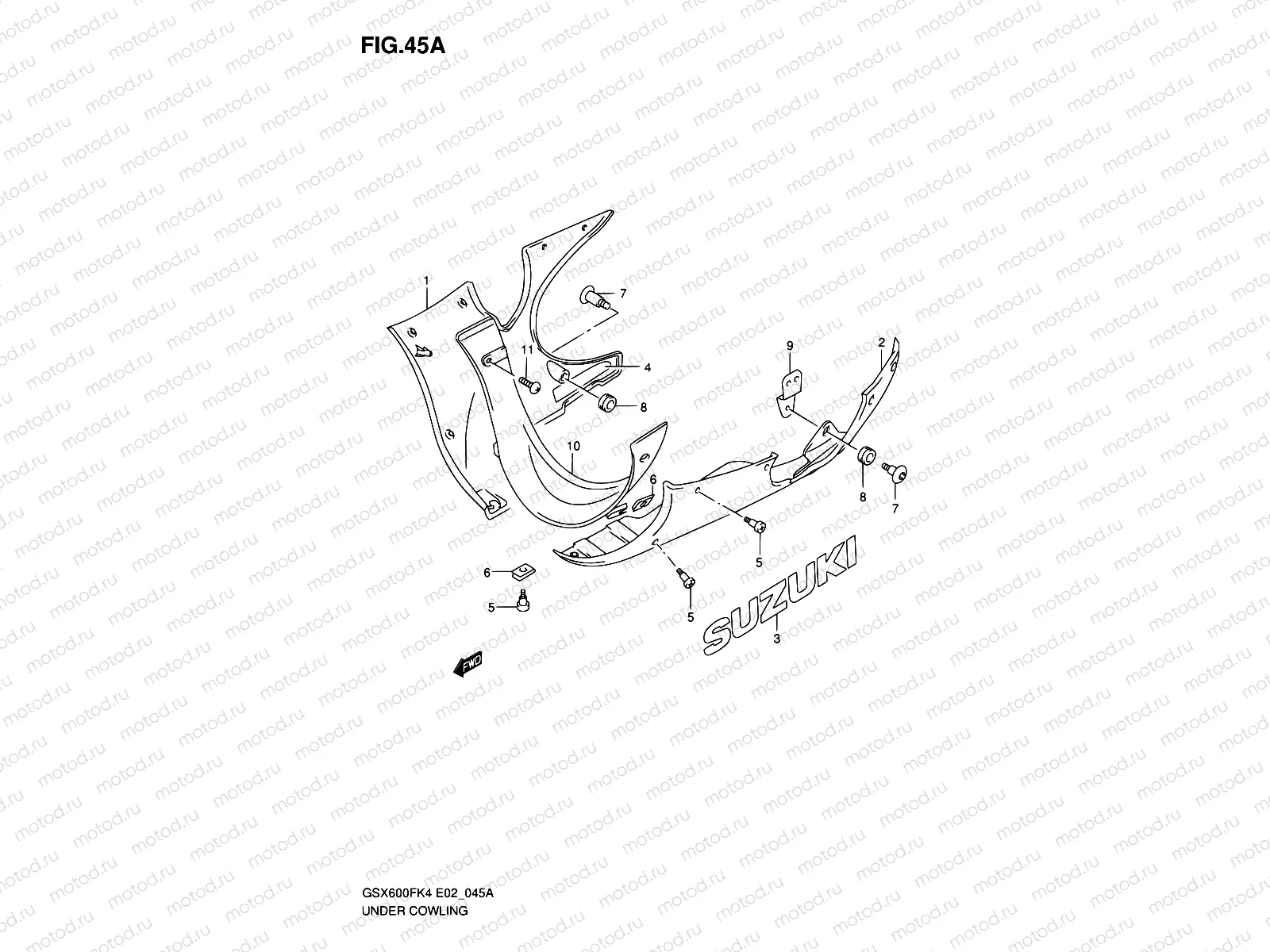 45A - UNDER COWLING (MODEL K6)