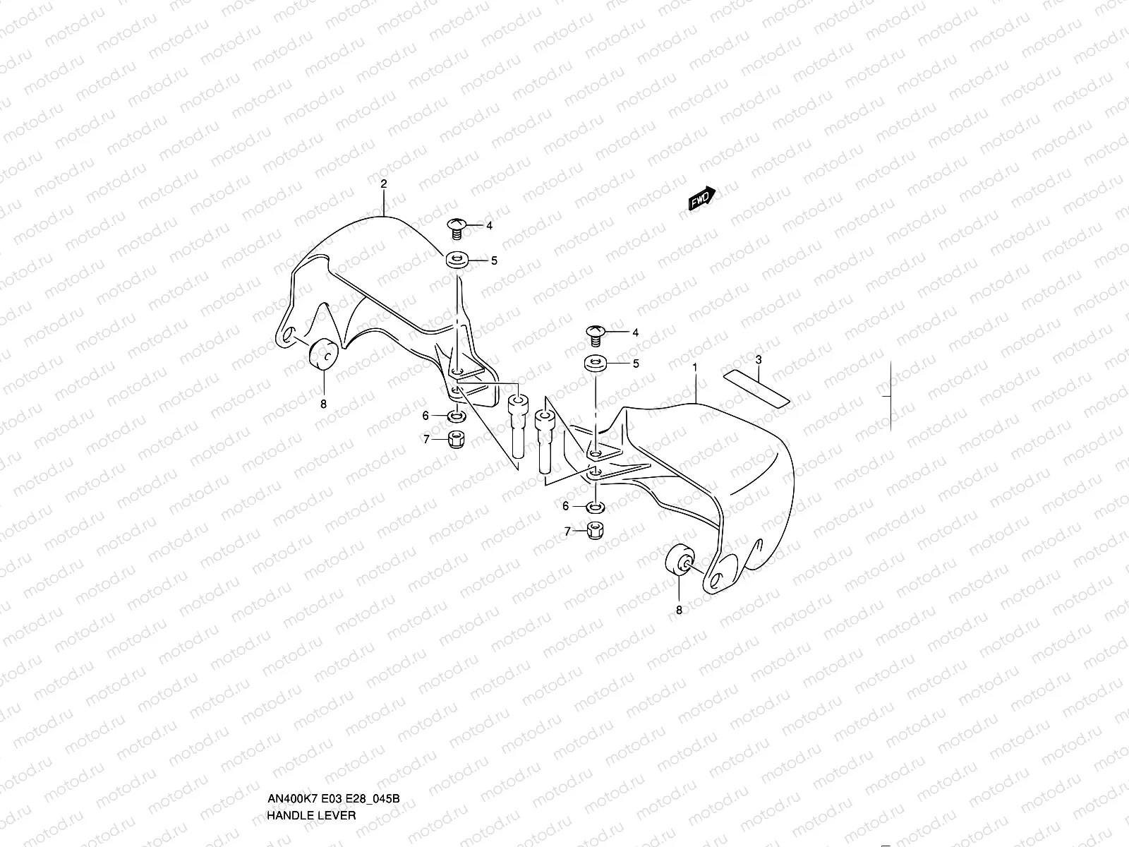 45B - KNUCKLE COVER (AN400ZA)