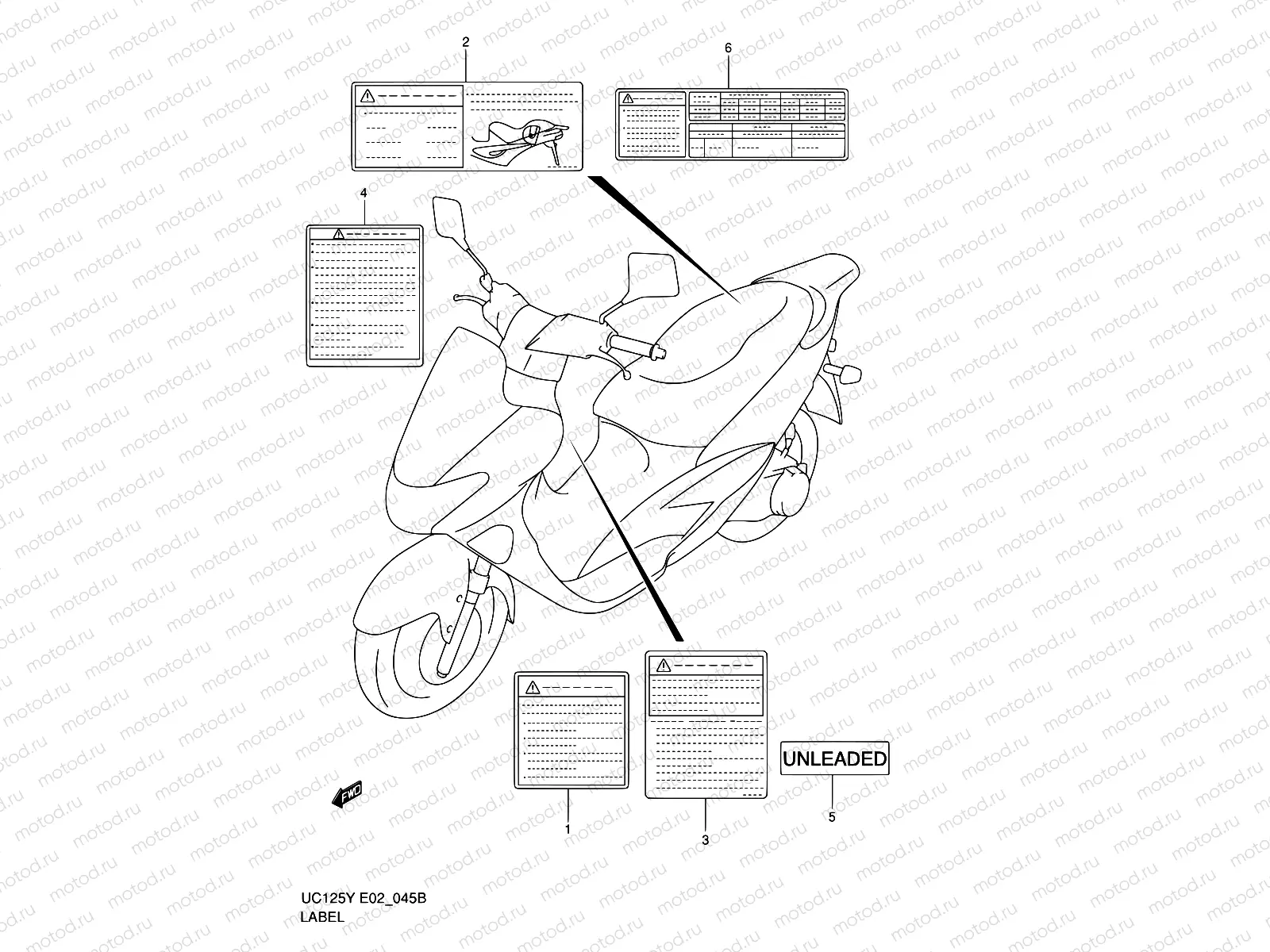 45B - LABEL (MODEL K1)