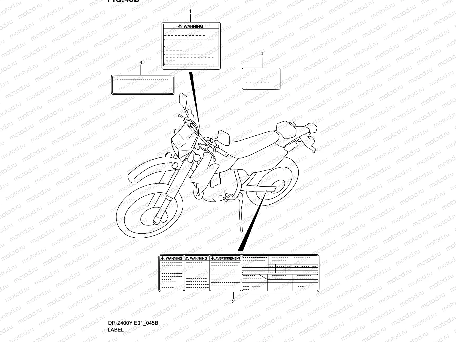 45B - LABEL (MODEL K2/K3/K4)