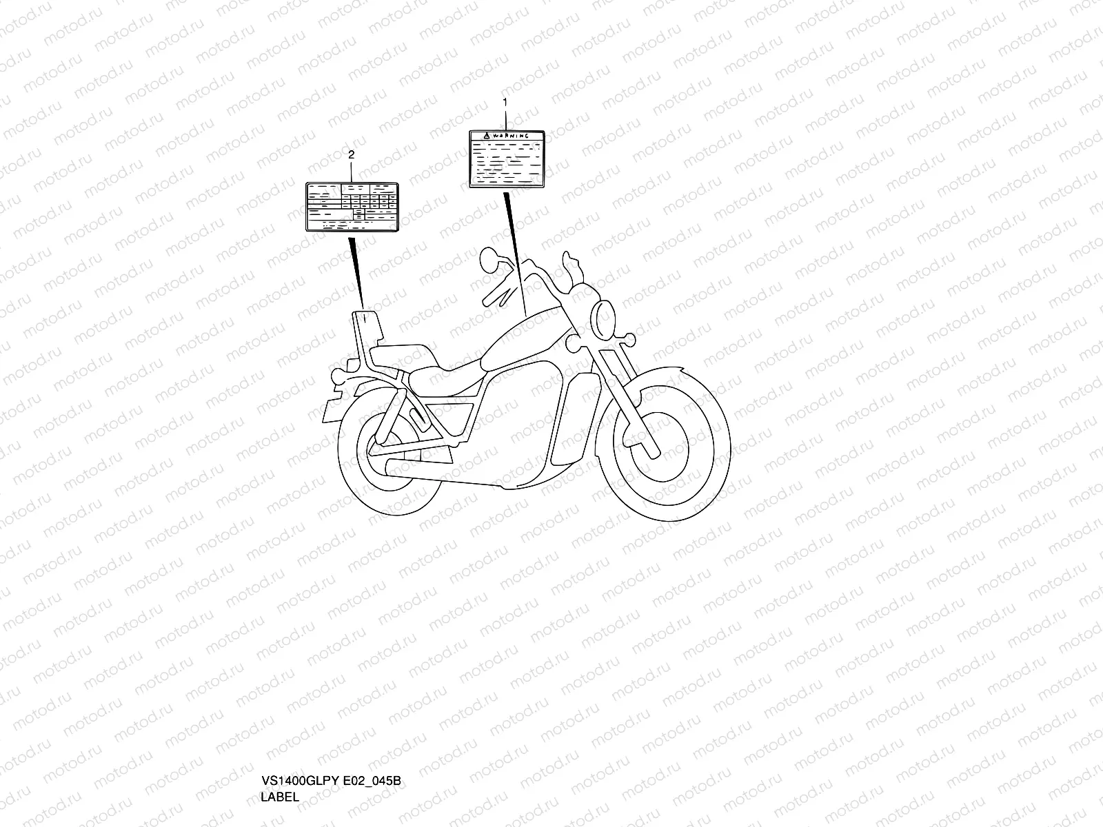 45B - WARNING LABEL (MODEL K2/K3)