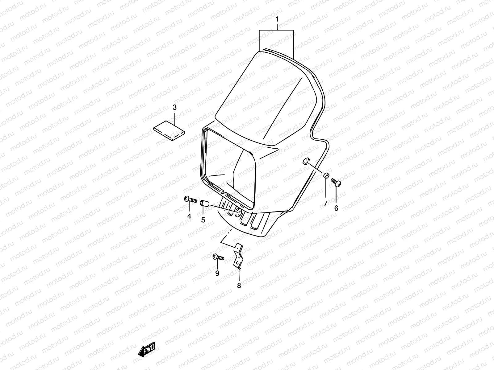 45C - HEADLAMP COVER (MODEL R P31)