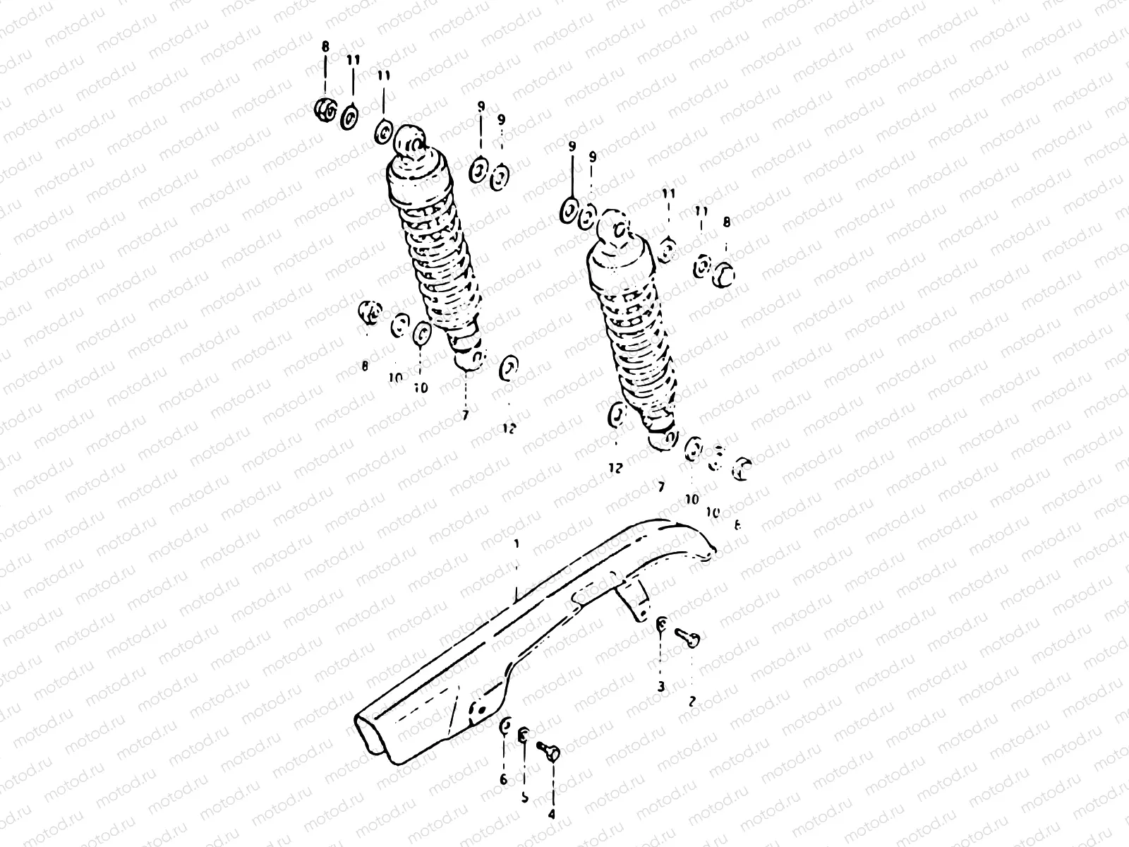 46 - CHAIN CASE - REAR SHOCK ABSORBER