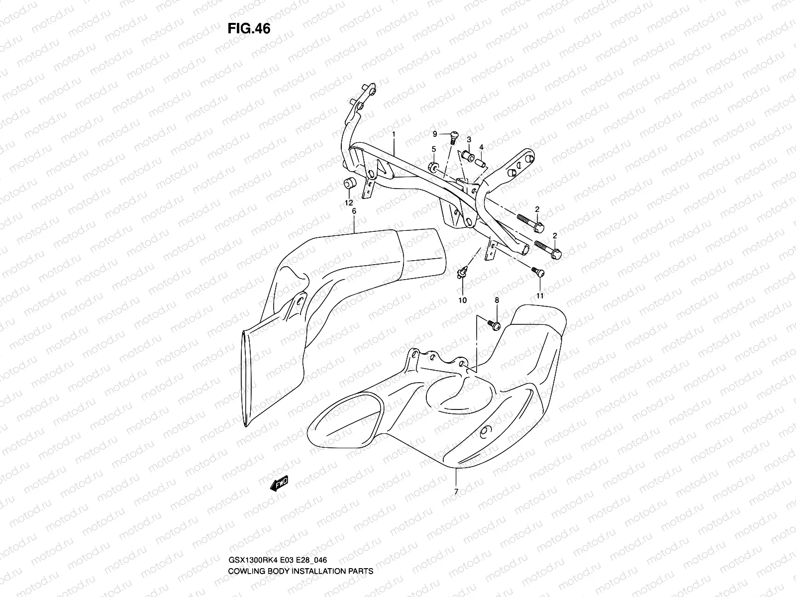 46 - COWL BODY INSTALLATION PARTS