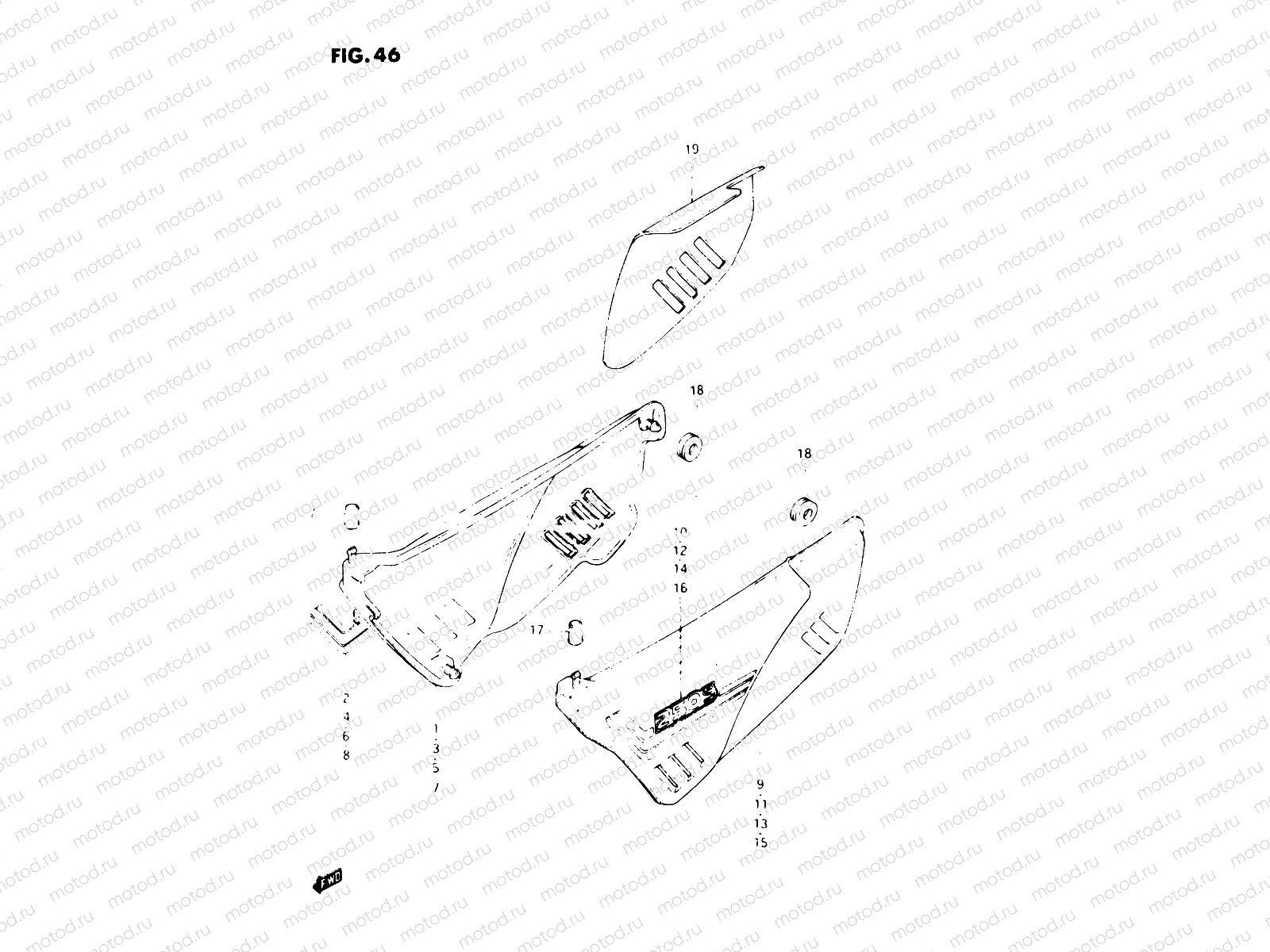 46 - FRAME COVER (MODEL Z E02, E04, E18, E21, E25, E39)
