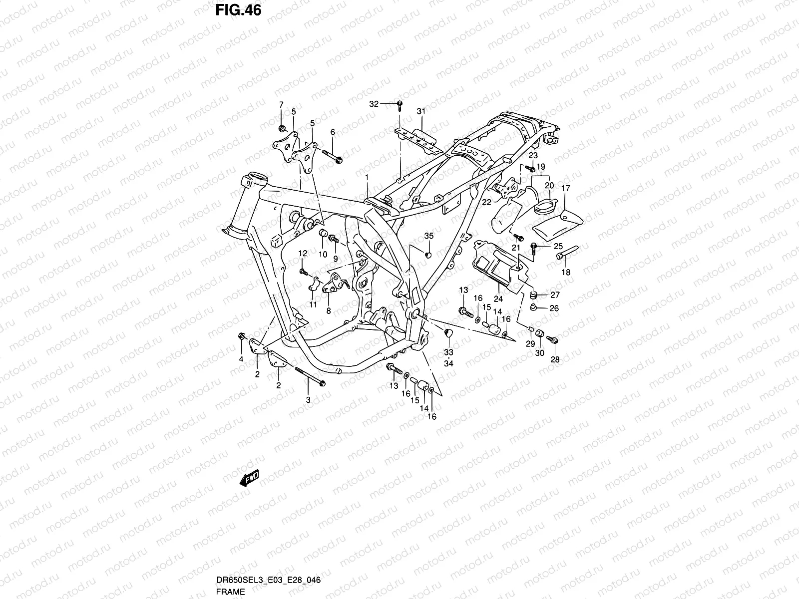 46 - FRAME (DR650SEL3 E33)