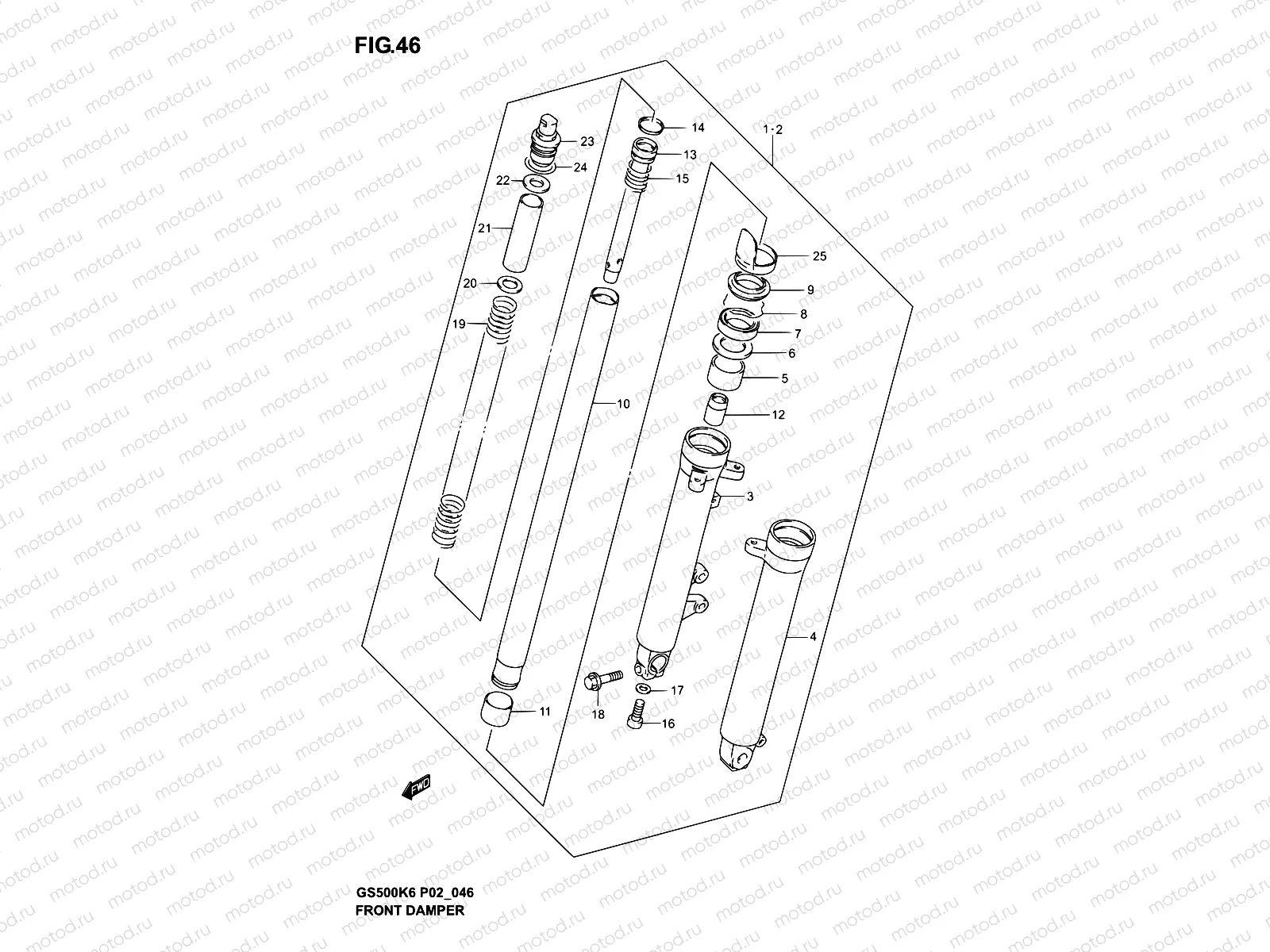 46 - FRONT DAMPER (MODEL K3)