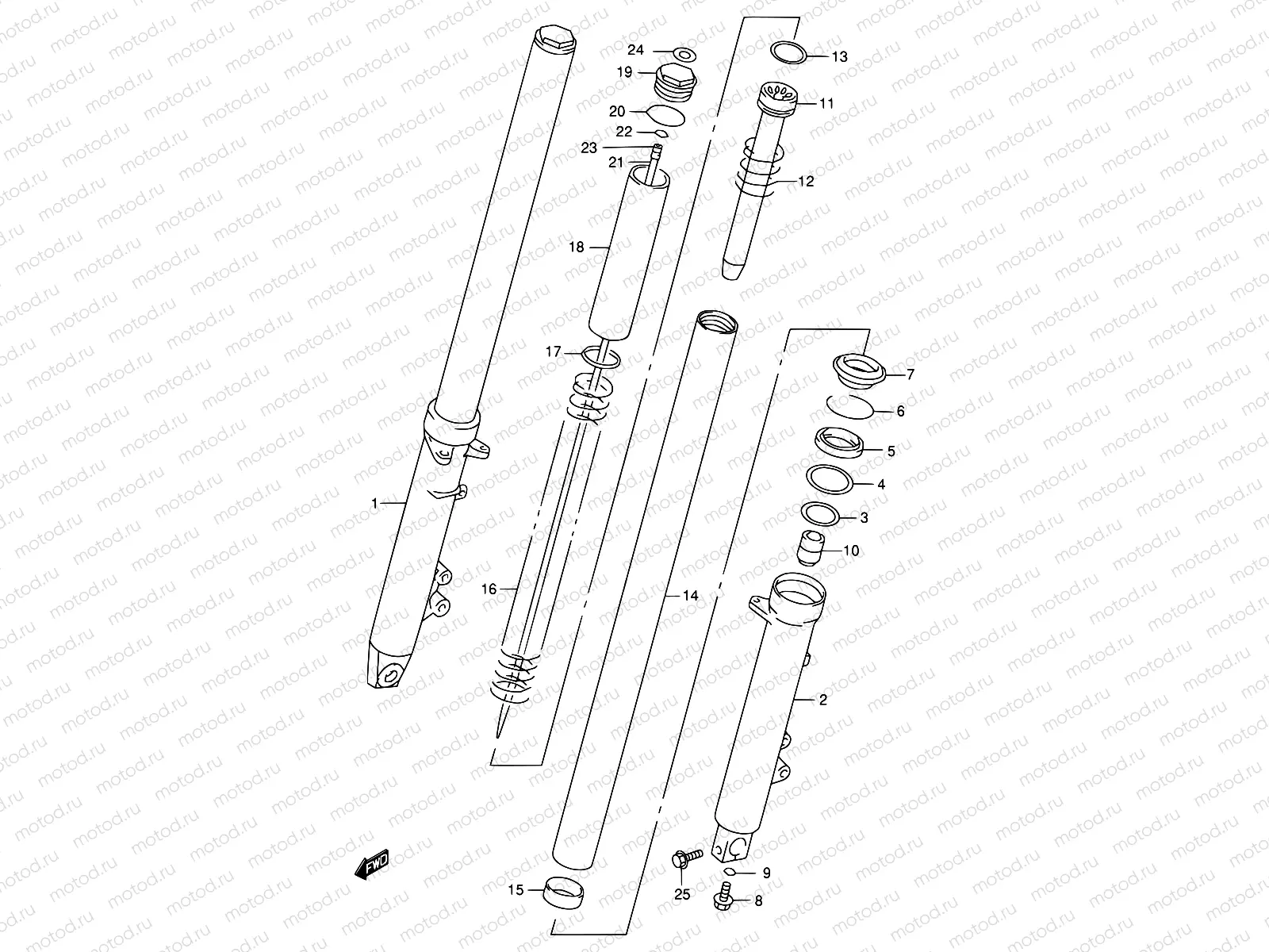 46 - FRONT DAMPER (MODEL W/X/Y/K1/K2)