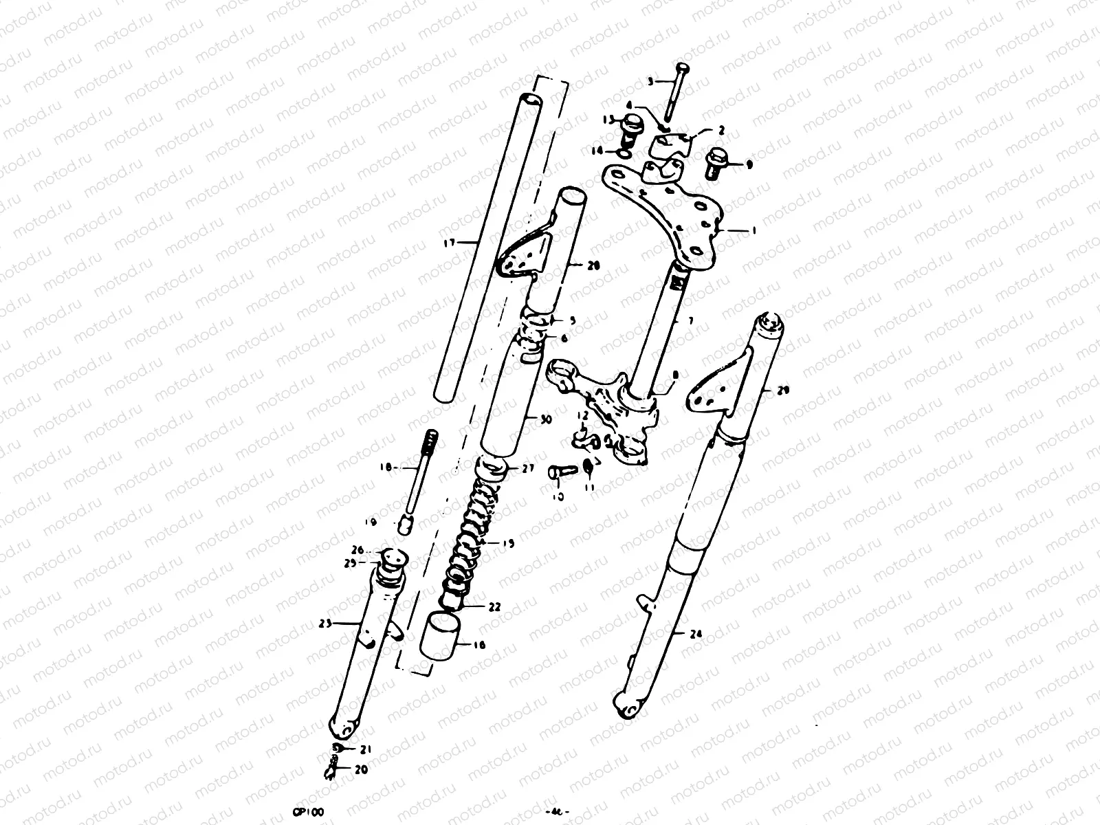 46 - FRONT FORK (E06)
