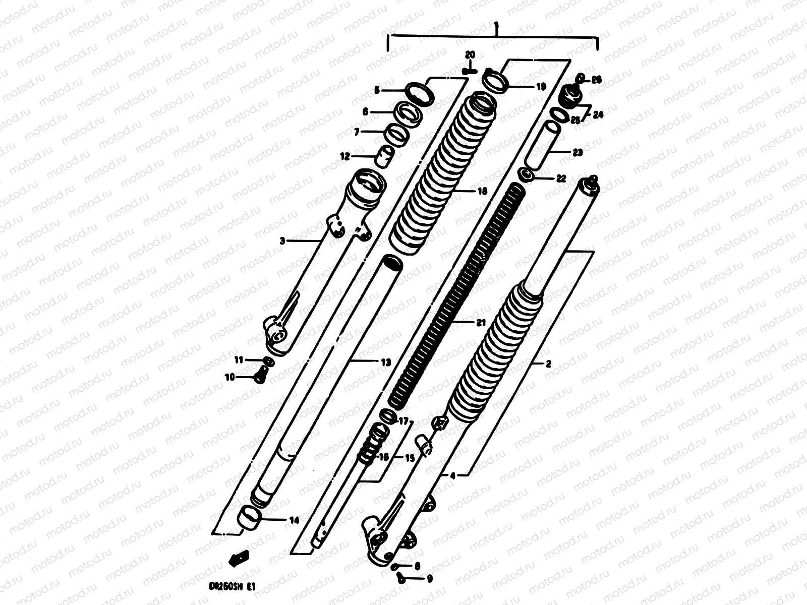 46 - FRONT FORK (MODEL F/G/H)