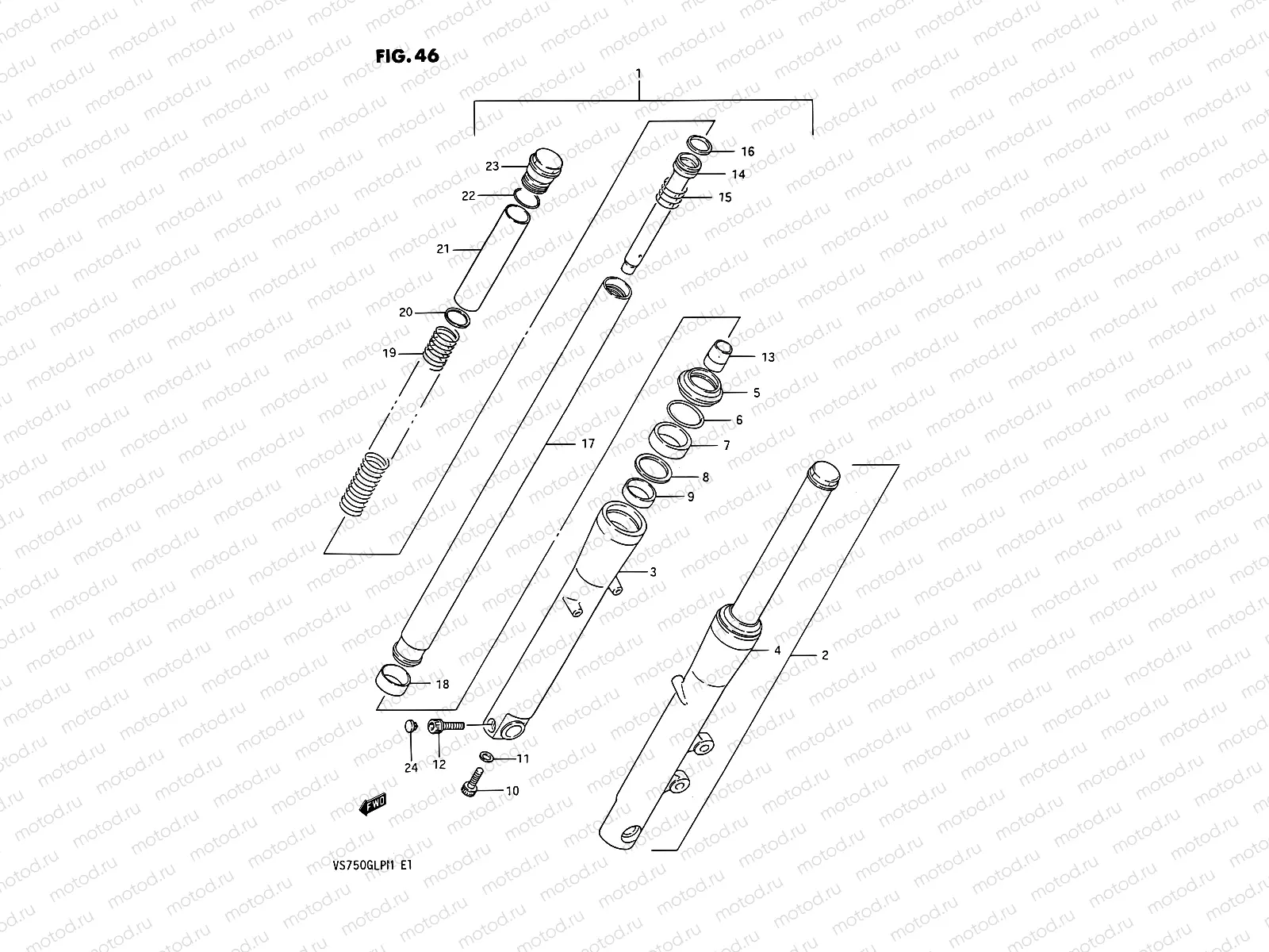 46 - FRONT FORK (MODEL H)