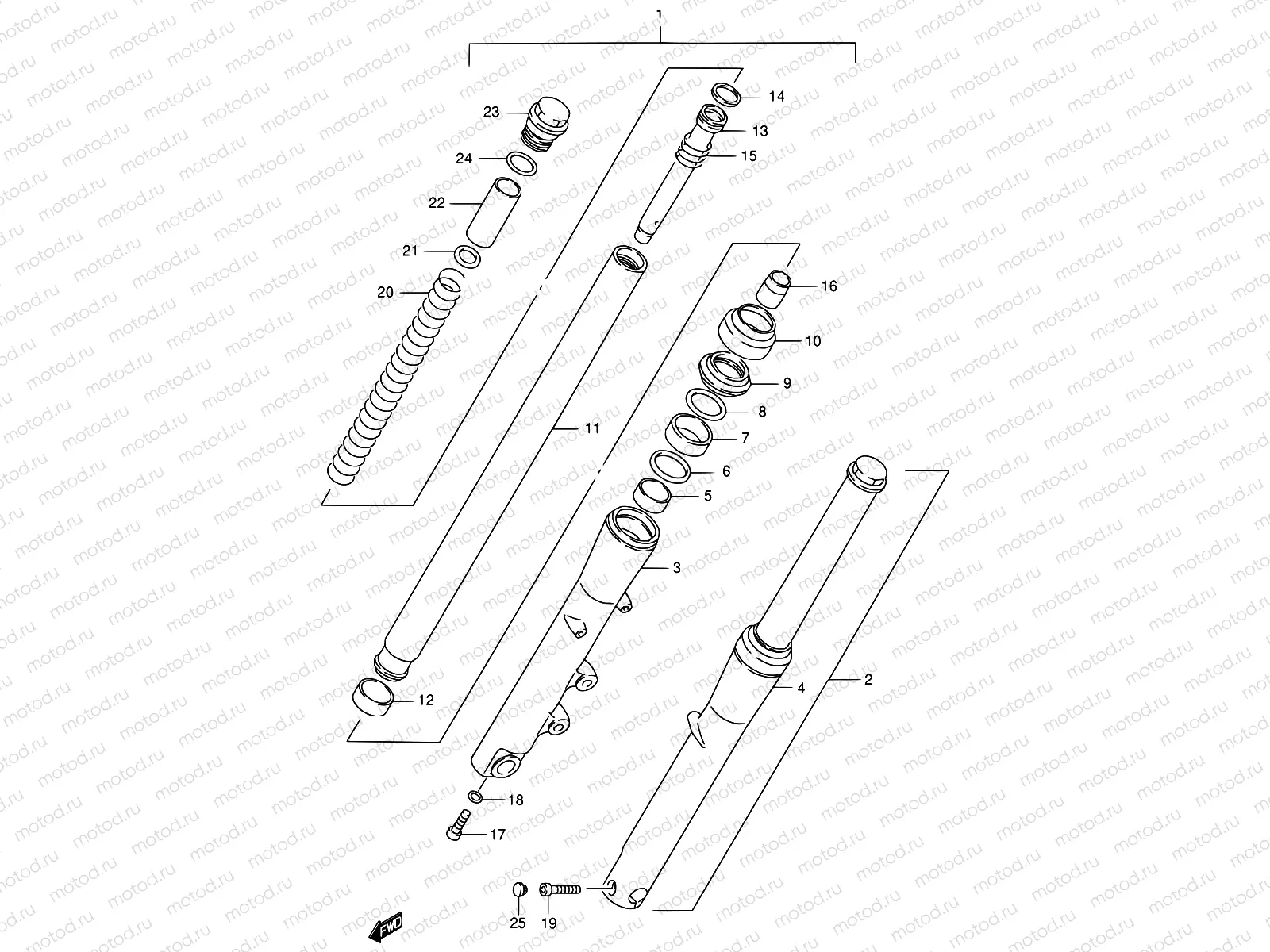 46 - FRONT FORK (MODEL S)