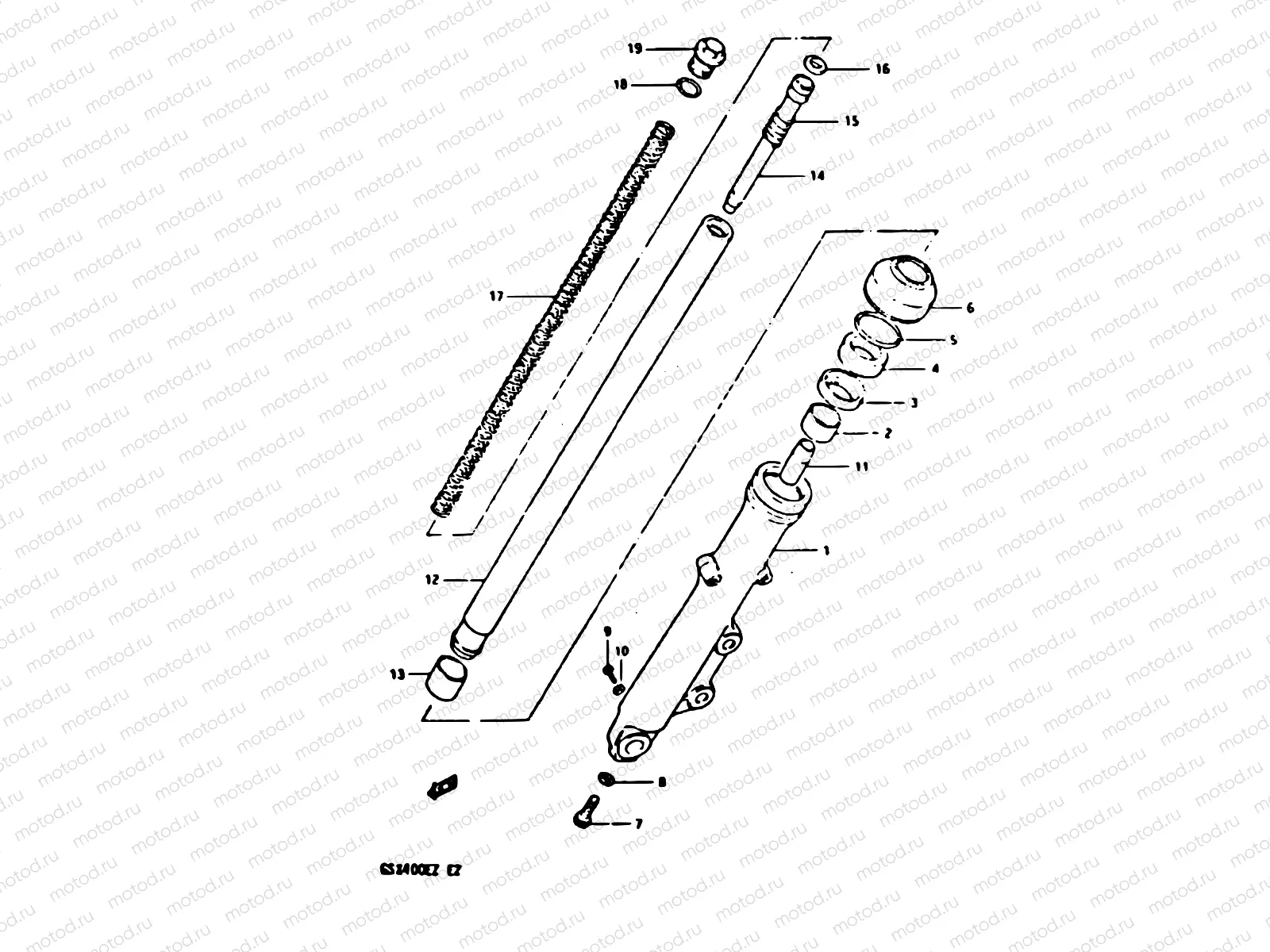 46 - FRONT FORK RIGHT DAMPER