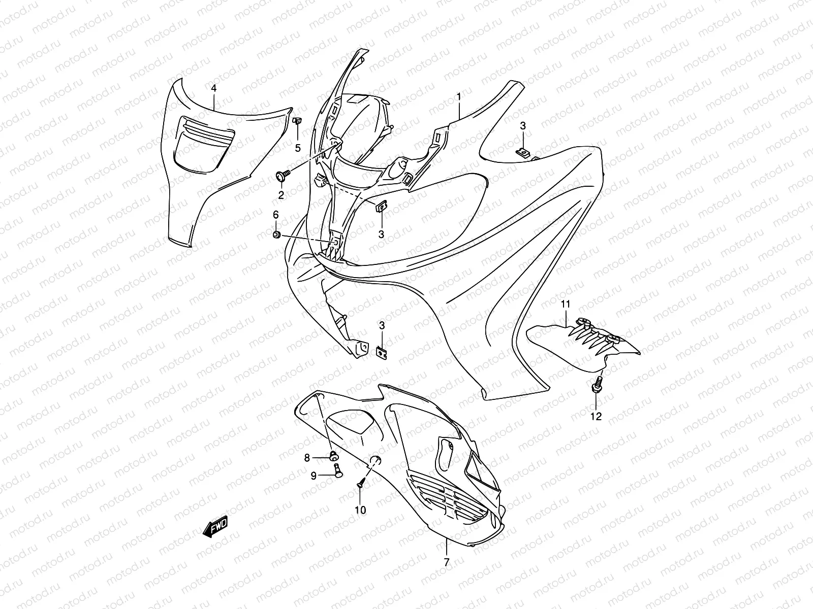 46 - FRONT LEG SHIELD (MODEL K3/K4)