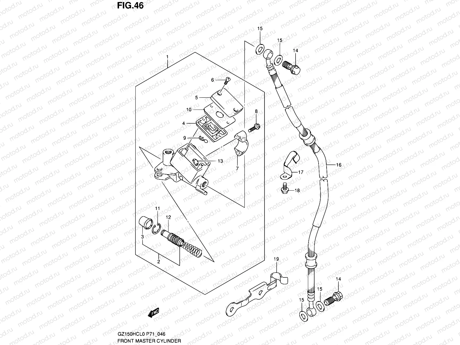 46 - FRONT MASTER CYLINDER