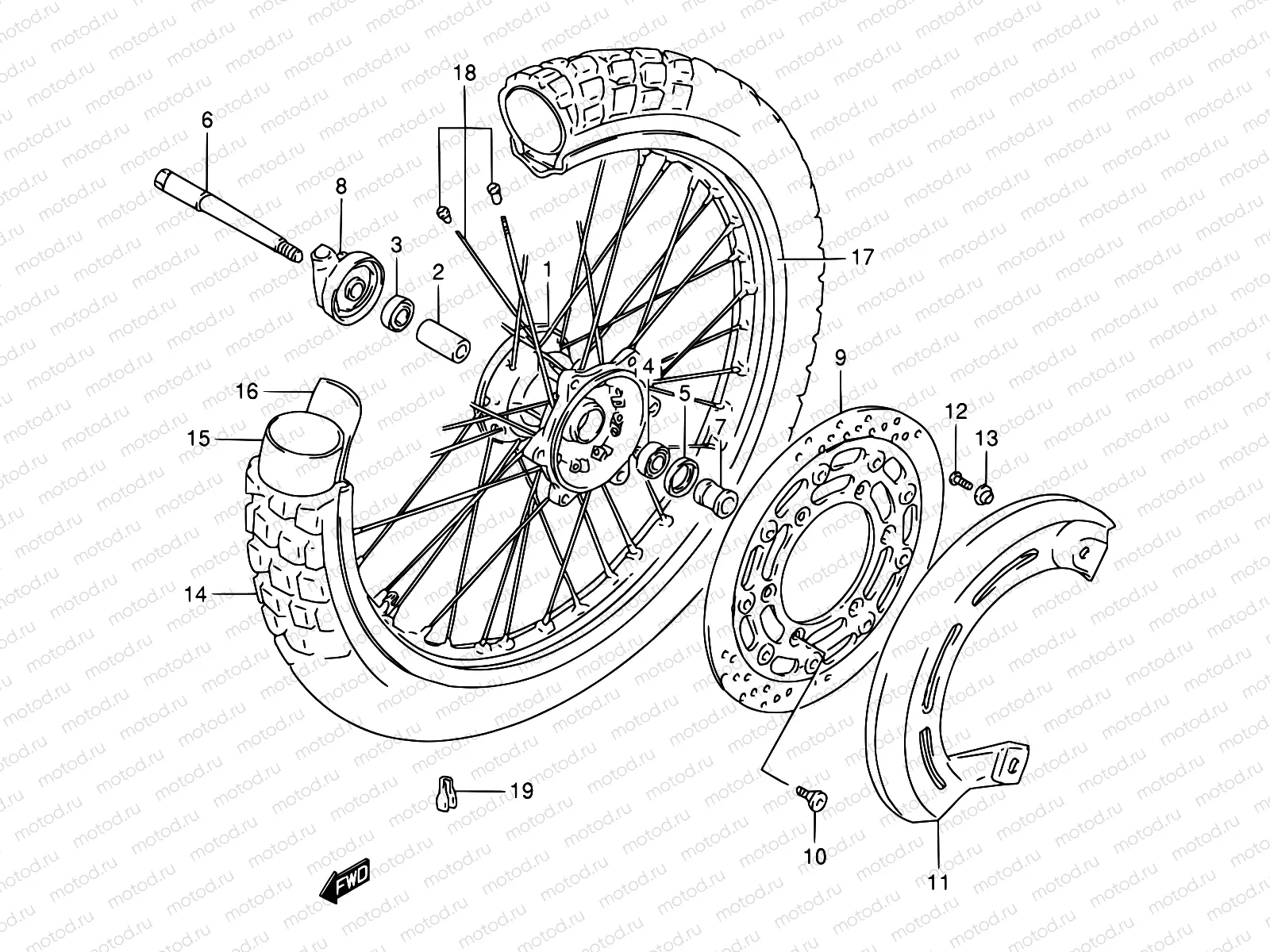 46 - FRONT WHEEL