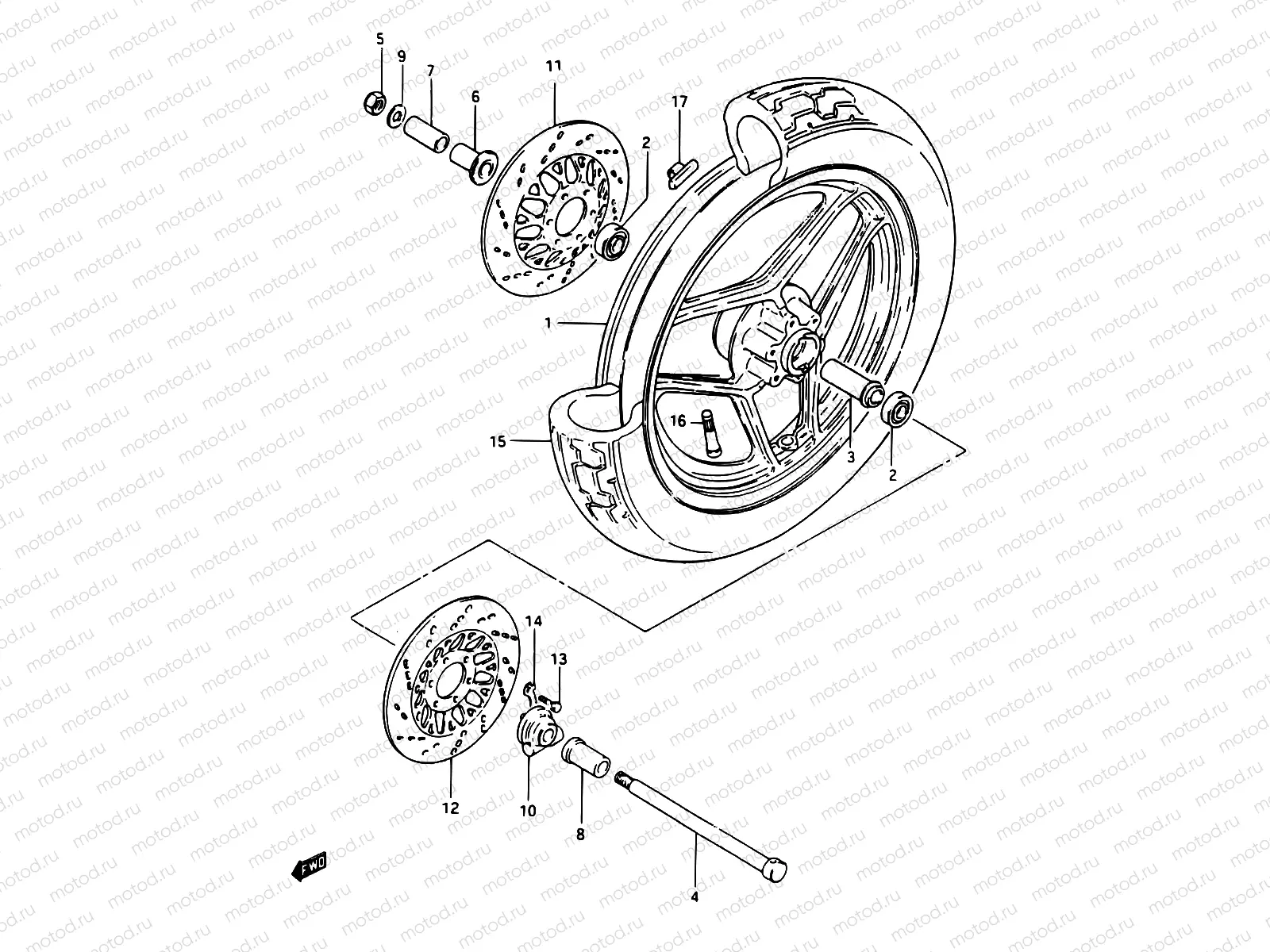 46 - FRONT WHEEL