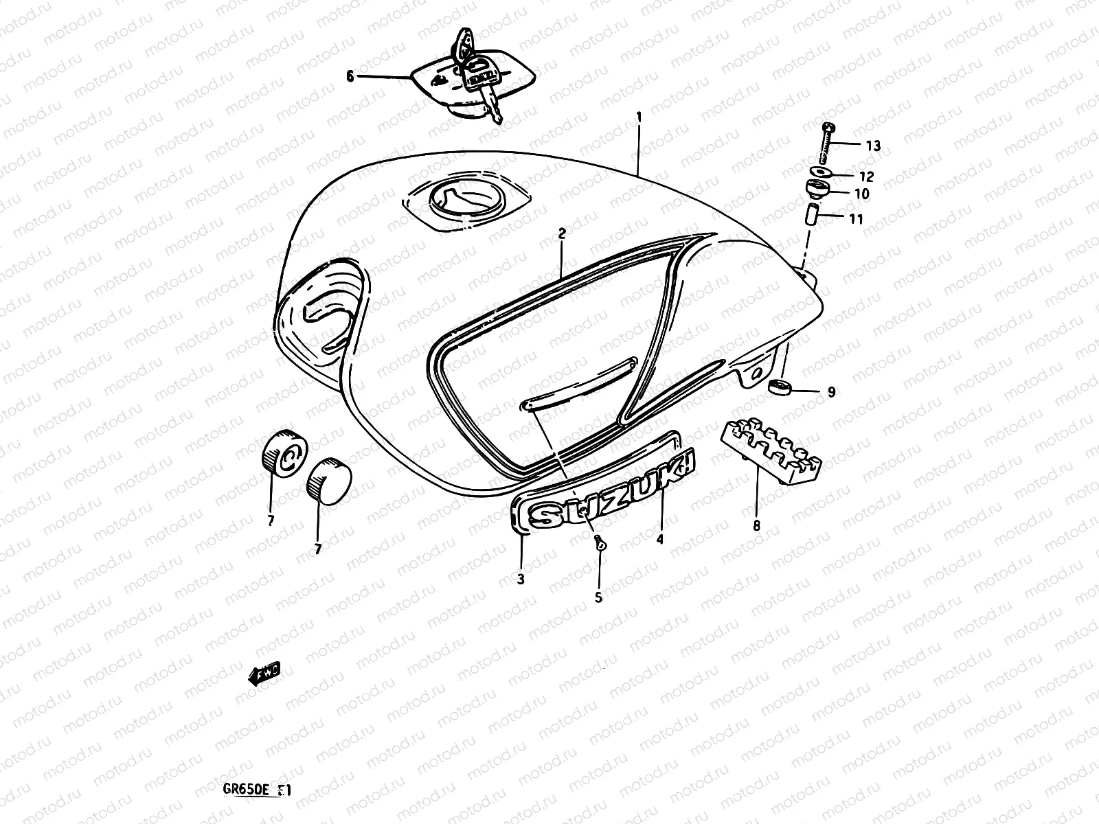 46 - FUEL TANK (GR650XE)