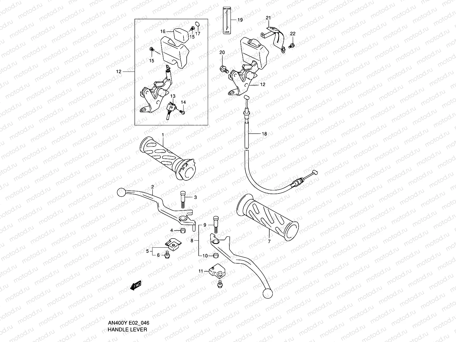 46 - HANDLE LEVER (MODEL X/Y)