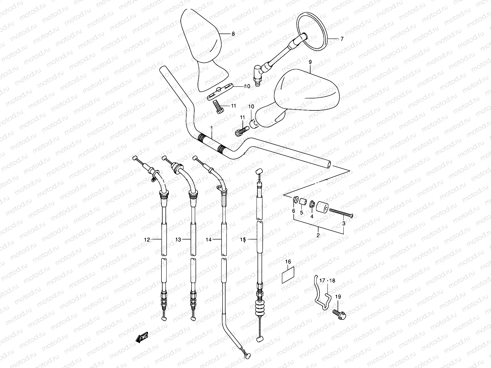 46 - HANDLEBAR (MODEL Y/K1)