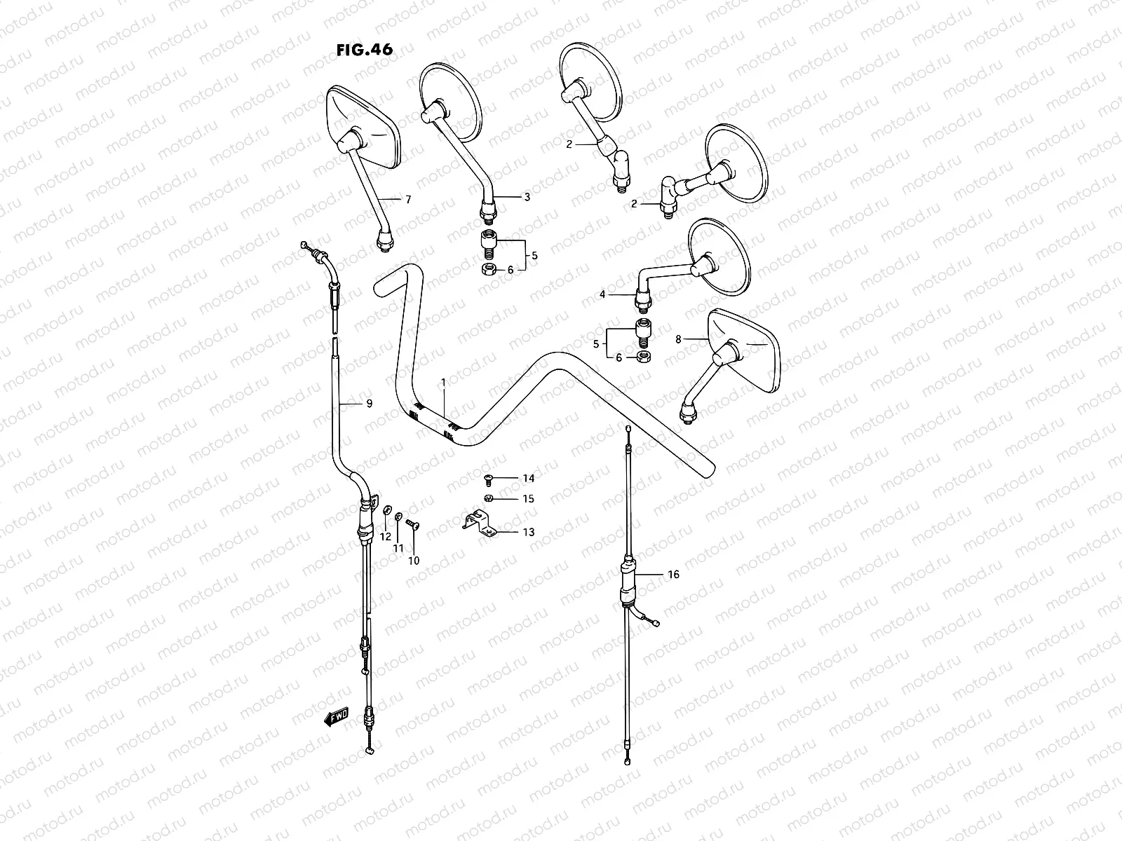 46 - HANDLEBAR (SEE NOTE)