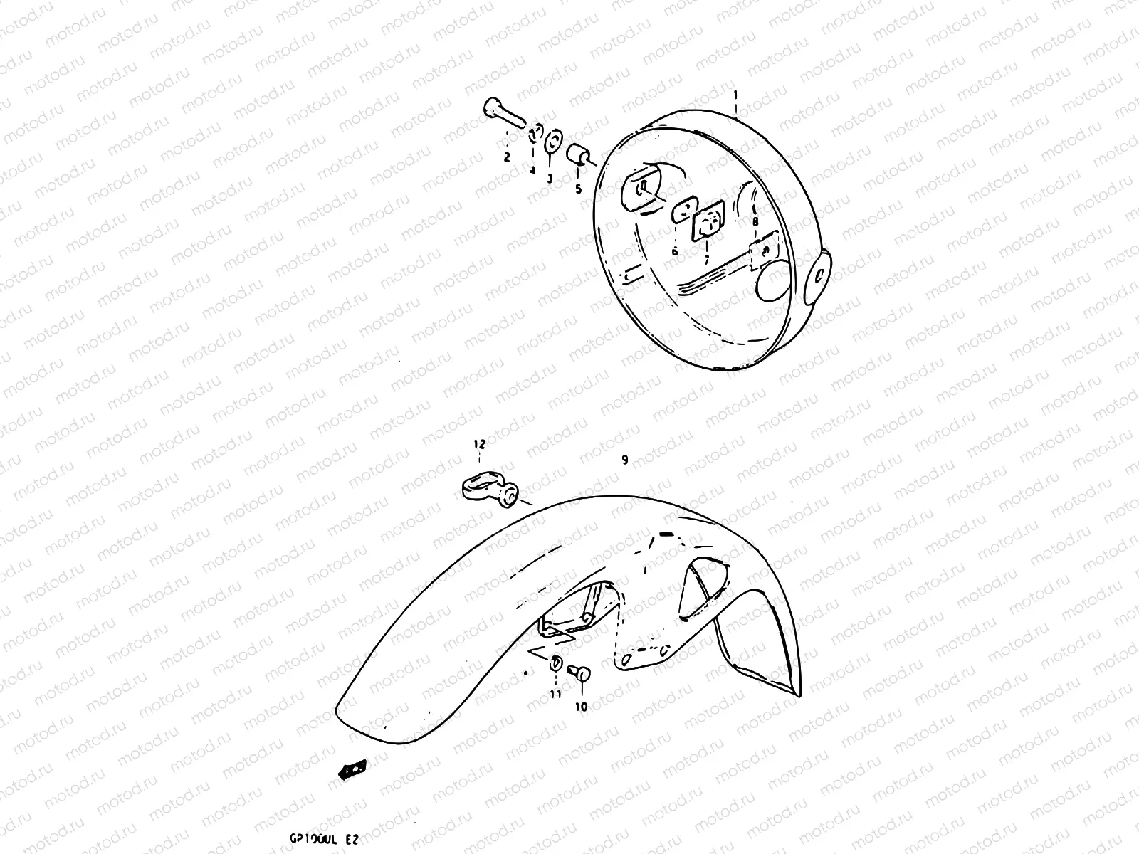 46 - HEADLAMP HOUSING - FRONT FENDER