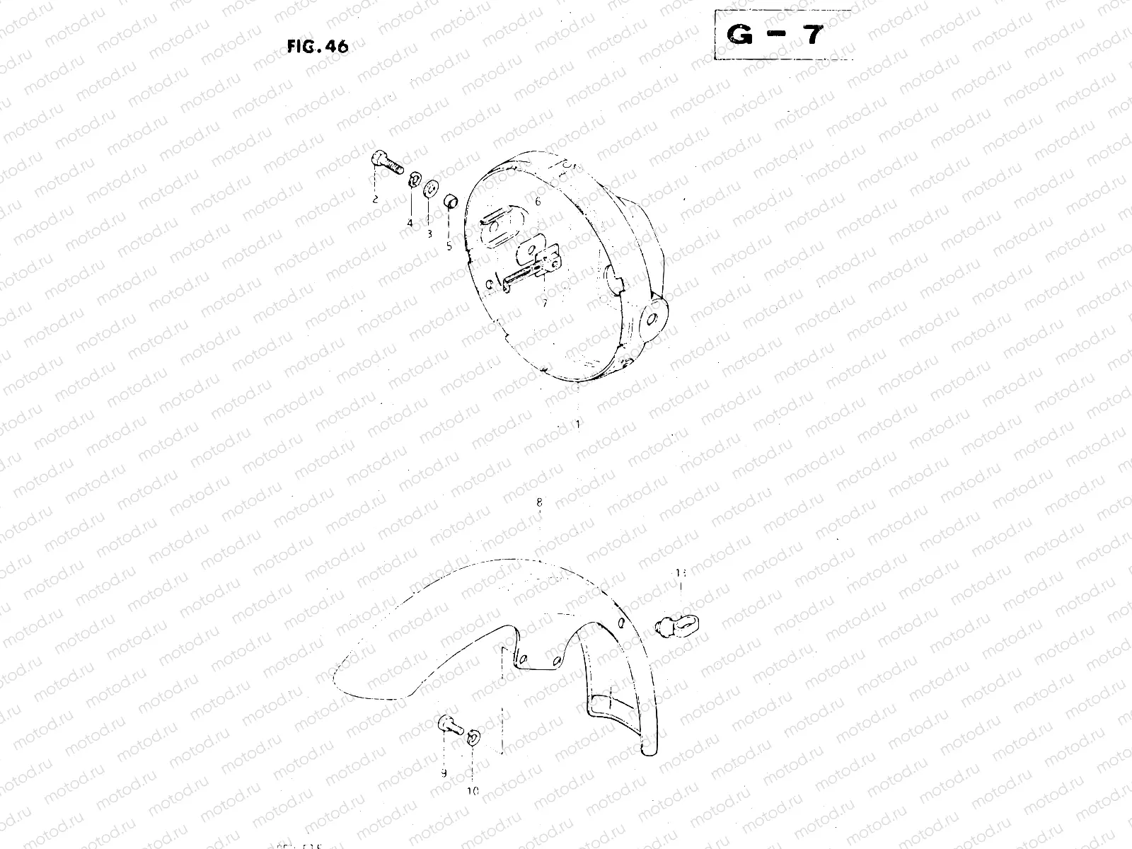 46 - HEADLAMP HOUSING - FRONT FENDER