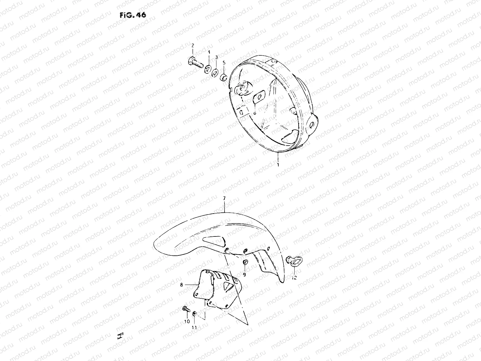 46 - HEADLAMP HOUSING - FRONT FENDER