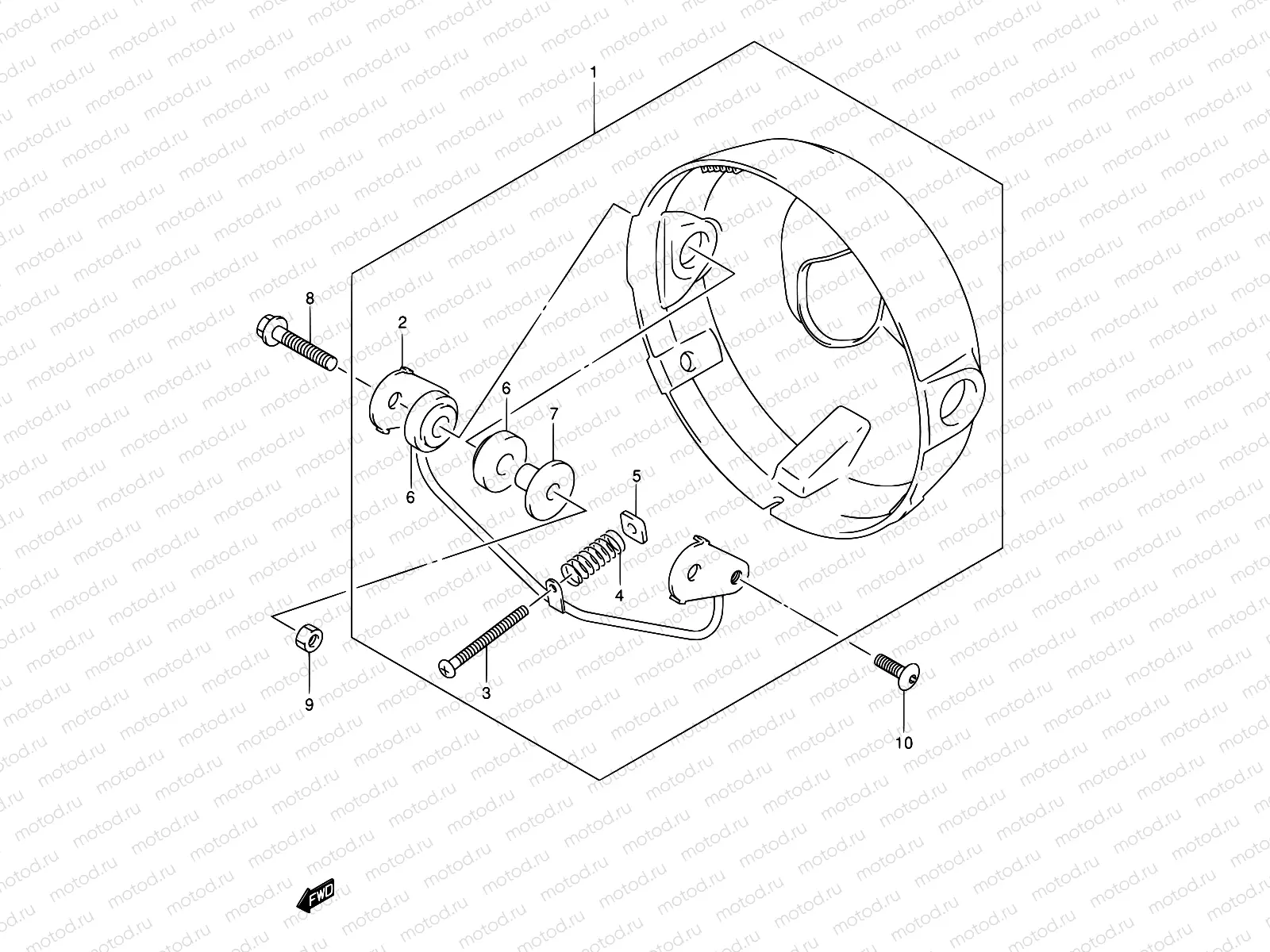 46 - HEADLAMP HOUSING (SV650K3/UK3/K4/UK4)