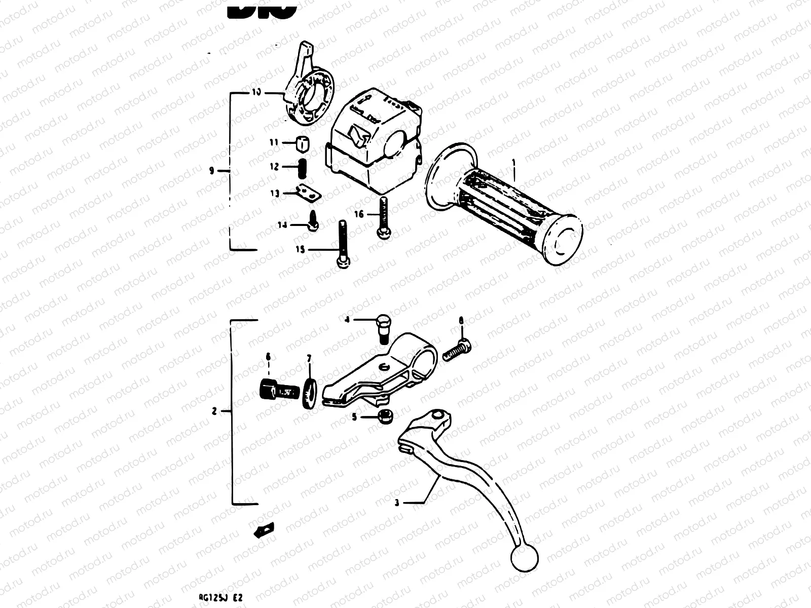 46 - LEFT HANDLE SWITCH (MODEL G F.NO. 102308~/H/J)