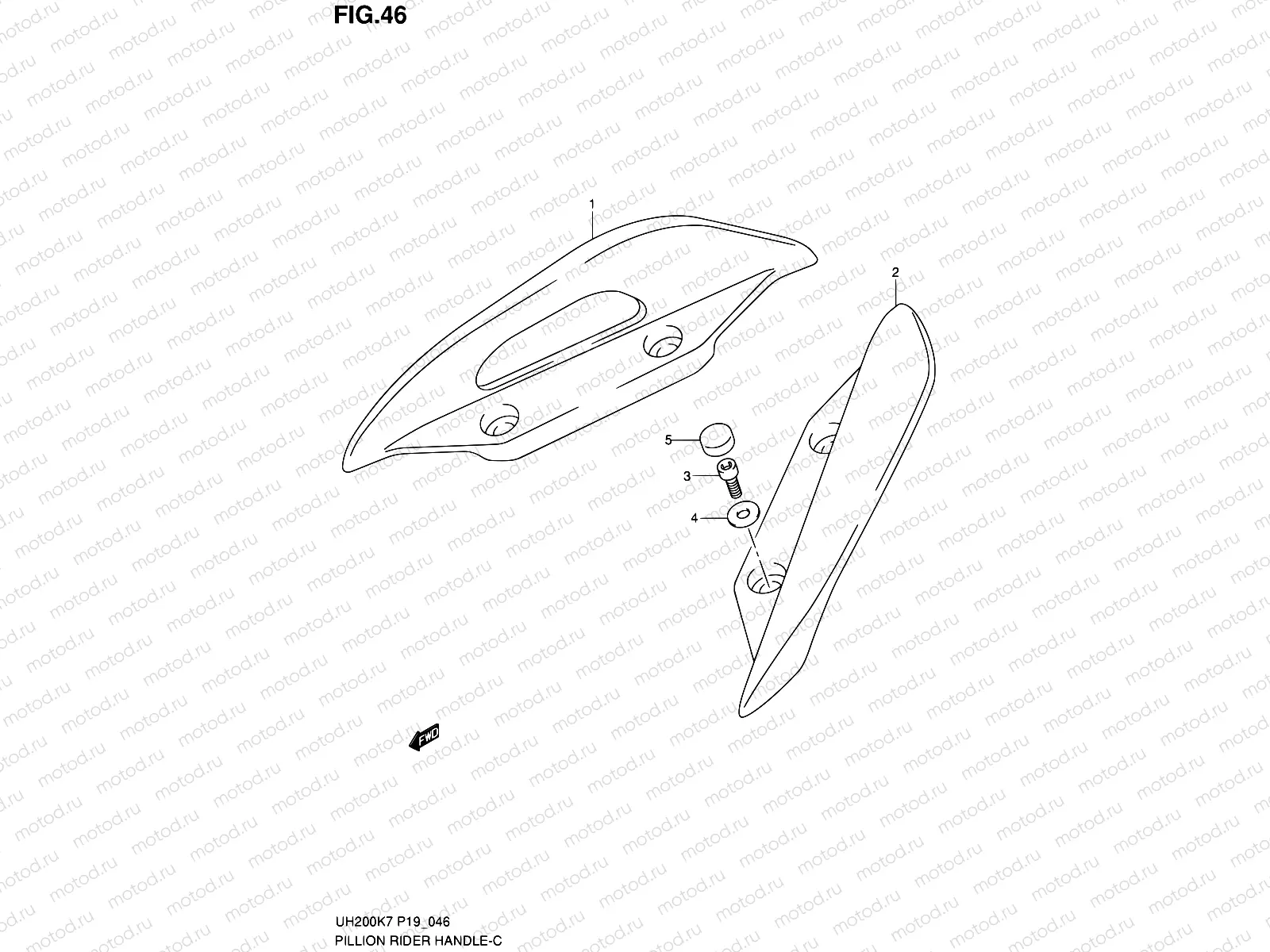 46 - PILLION RIDER HANDLE (MODEL K7)