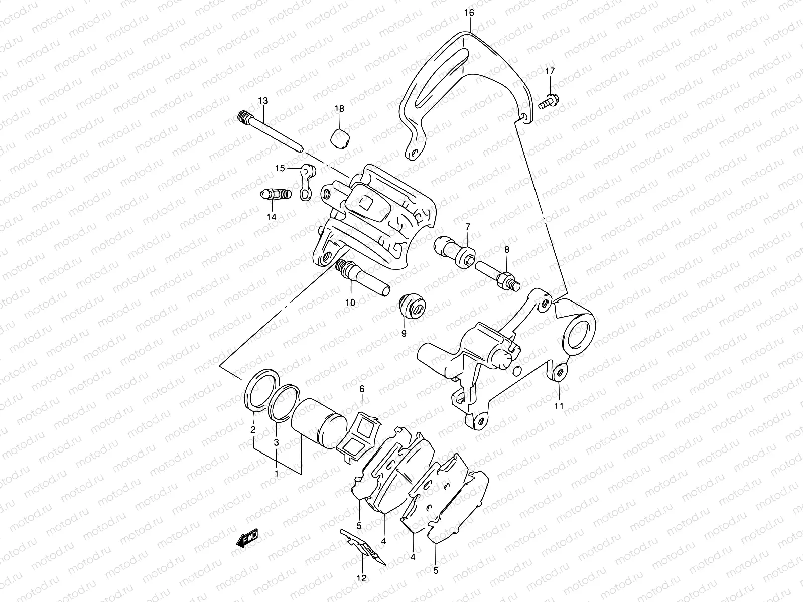 46 - REAR CALIPER (MODEL L/M)