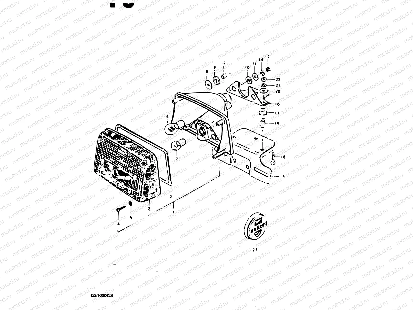 46 - REAR COMBINATION LAMP (E34)