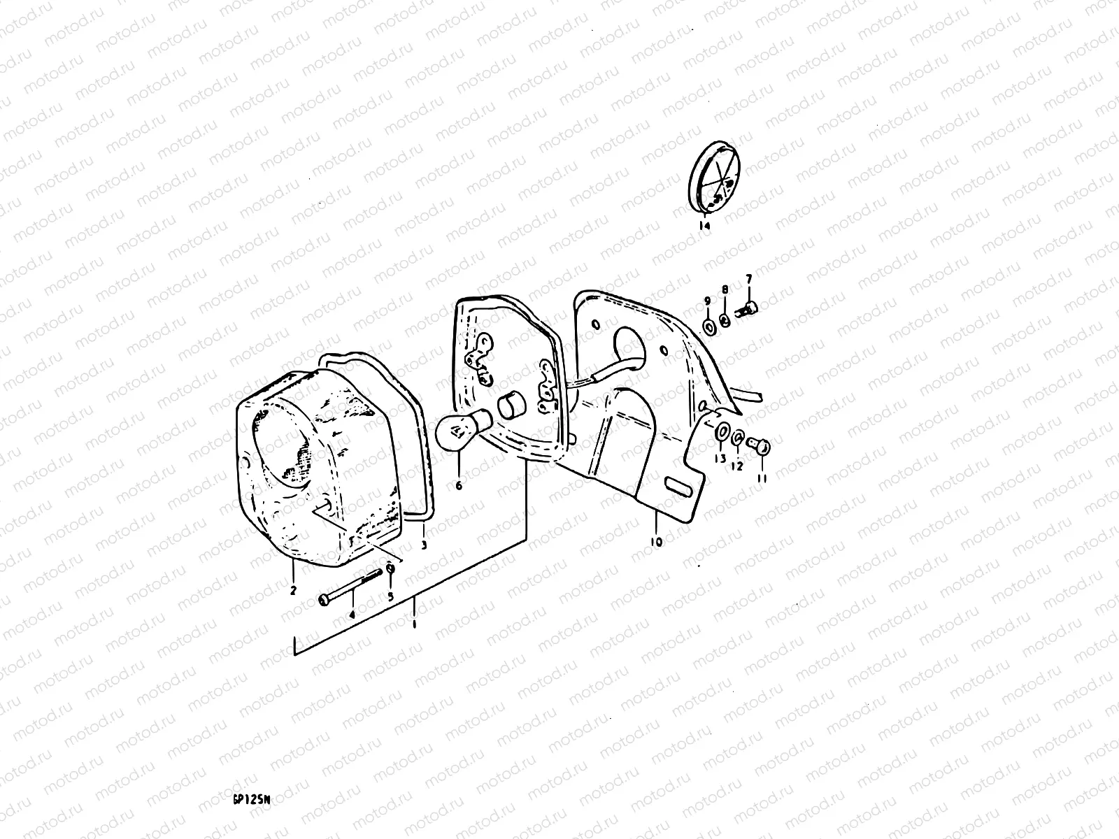 46 - REAR COMBINATION LAMP (GP125C, GP125UC)
