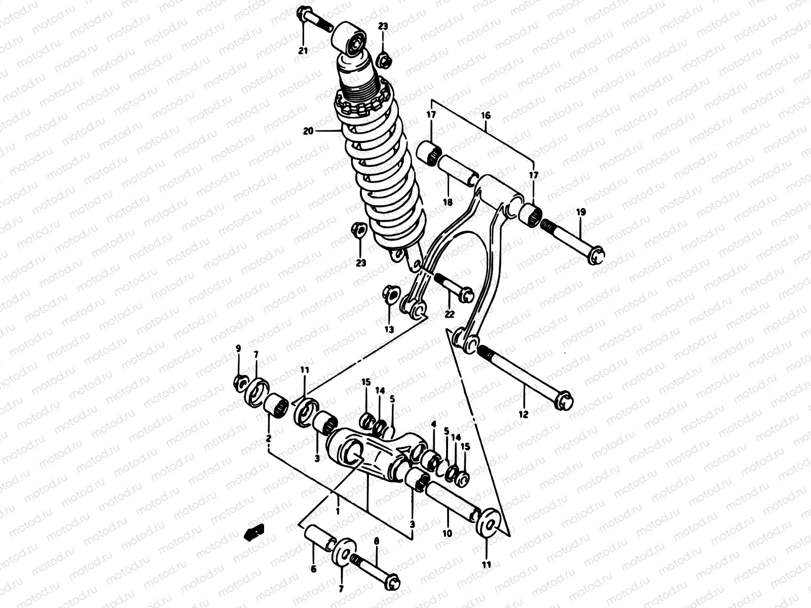 46 - REAR CUSHION LEVER
